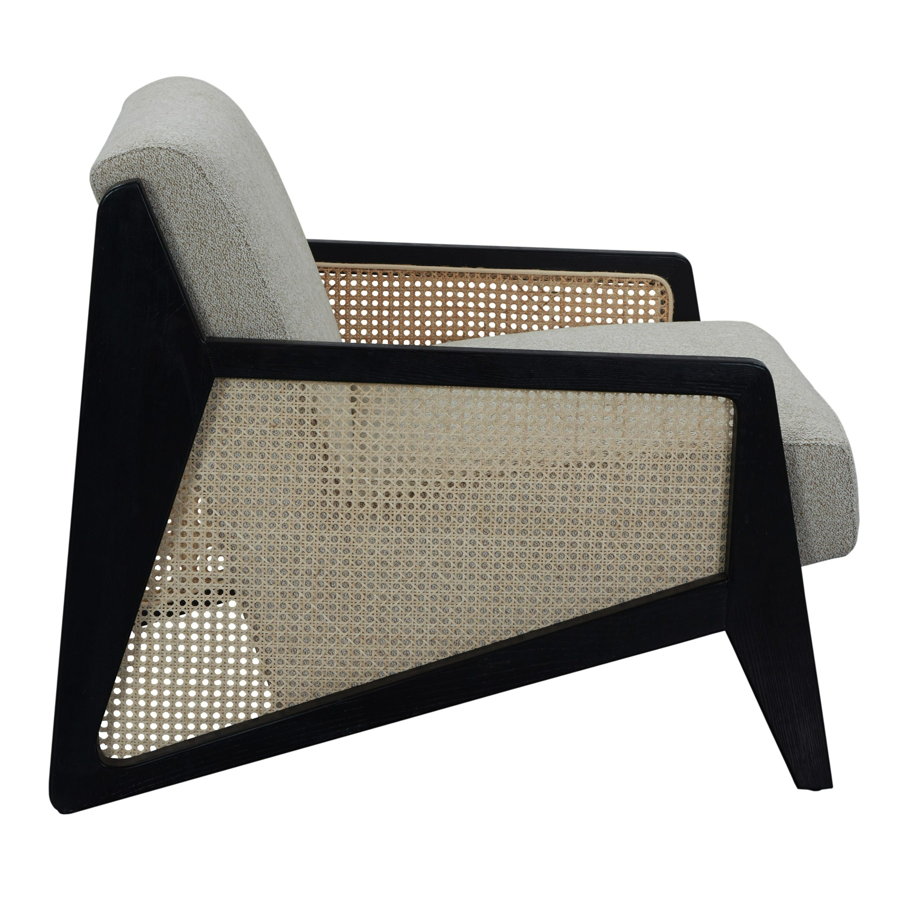 Kratz Modern Fabric Rattan Accent Chair