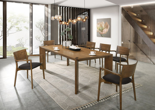 Edelman Mid-Century Modern Leatherette Dining Set