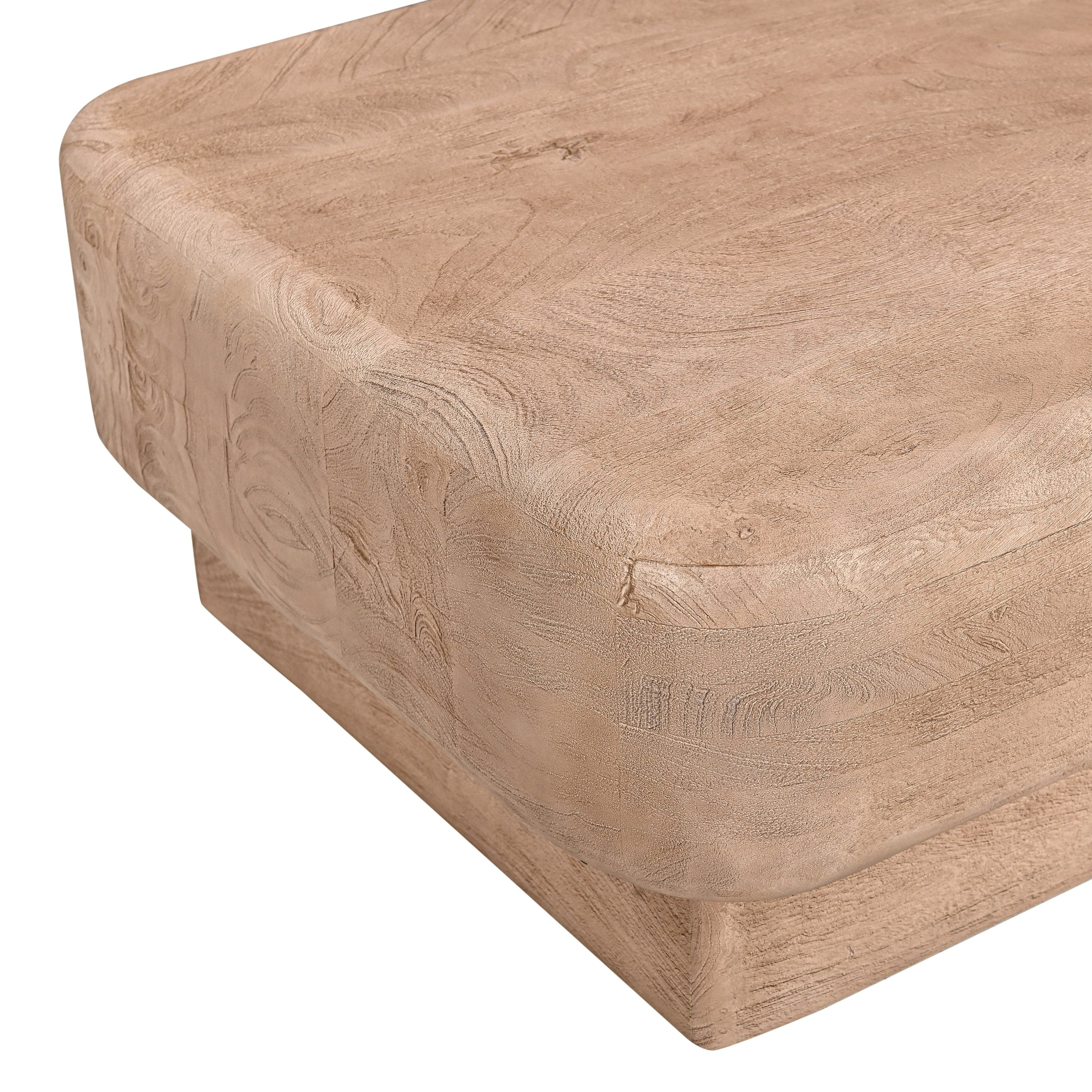 Bruno Modern Mango Wood Rectangular Coffee Table