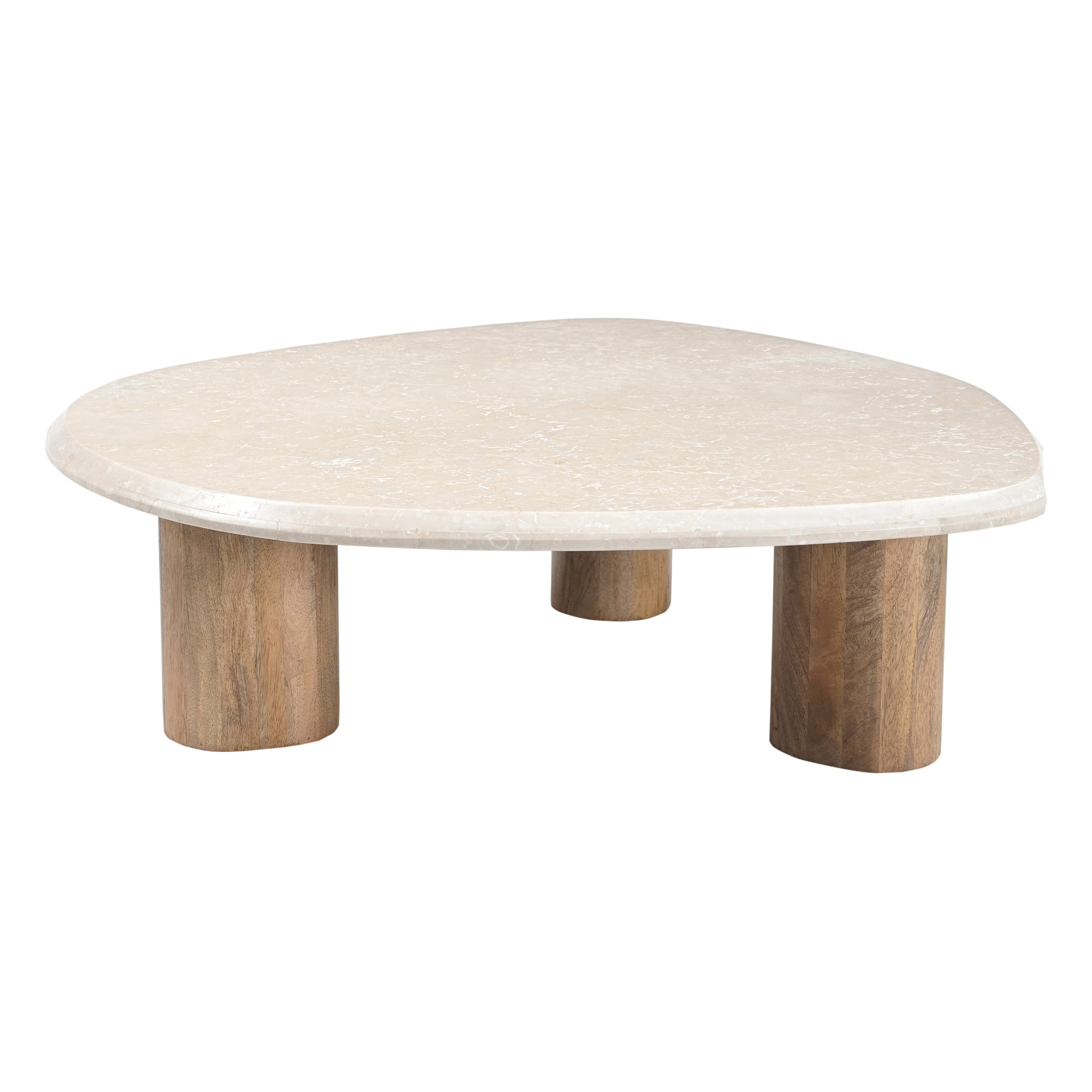Marlin Modern Marble Mango Wood Nesting Table Set