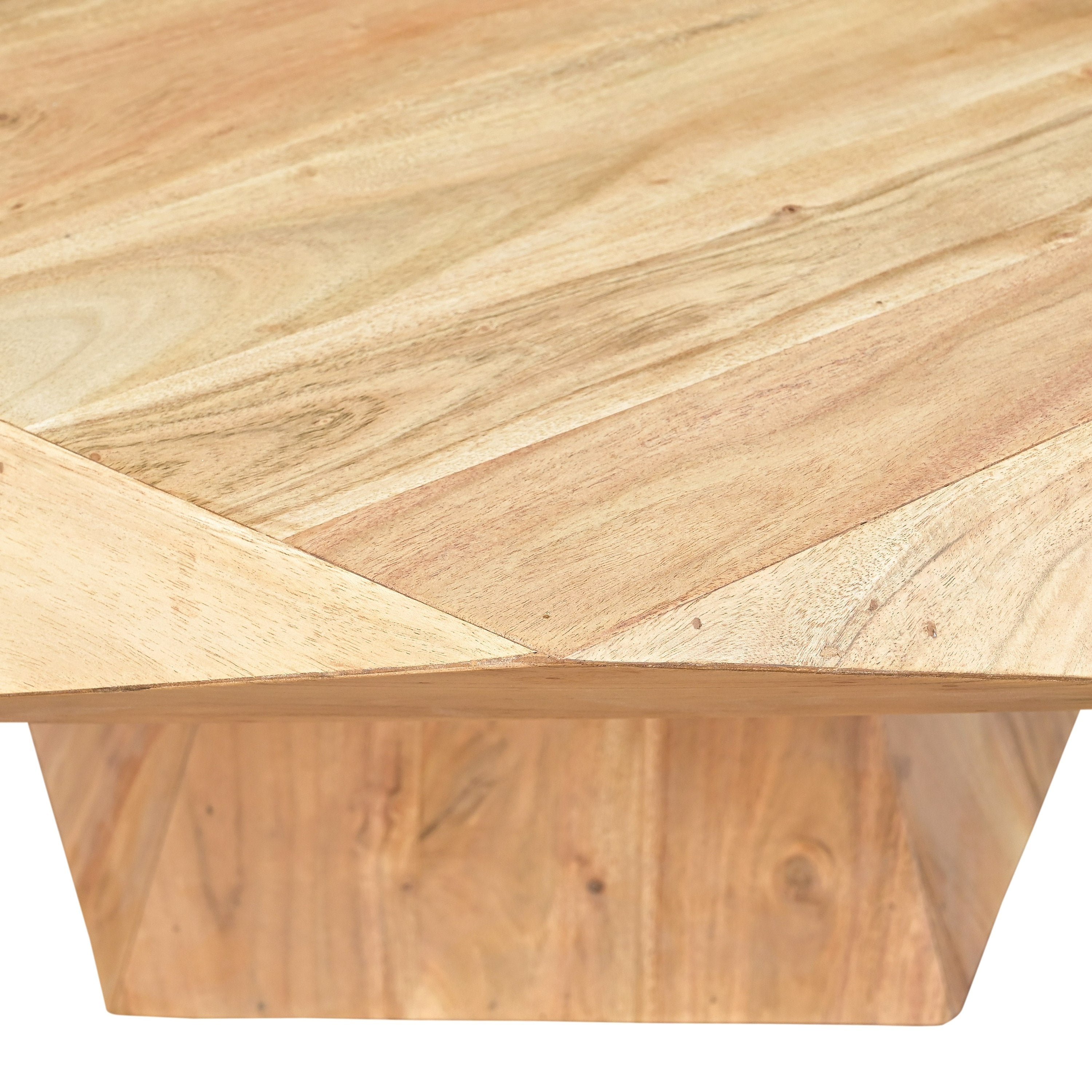 Duffy Modern Acacia Pentagon Coffee Table