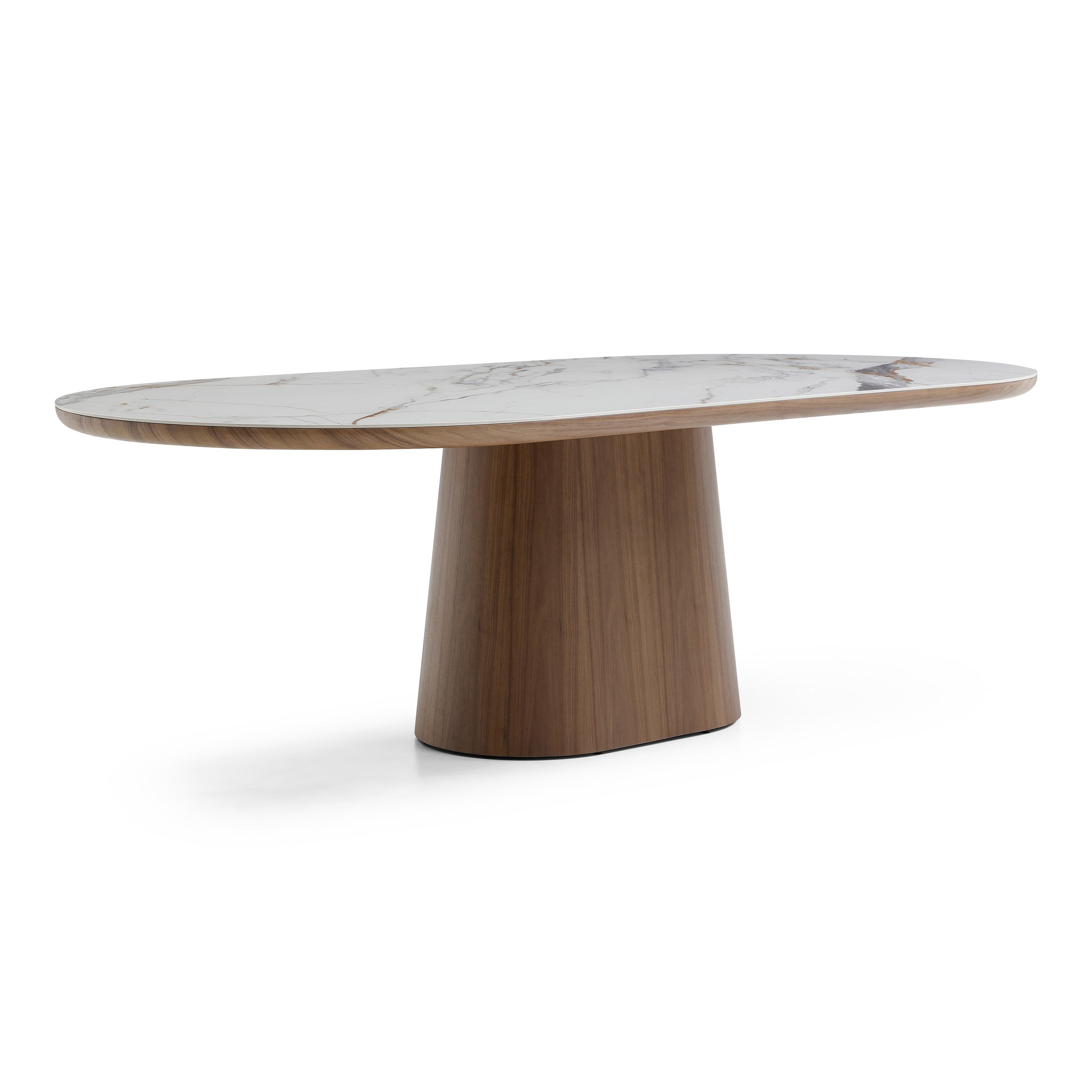 Foster Contemporary Ceramic Oval Dining Table