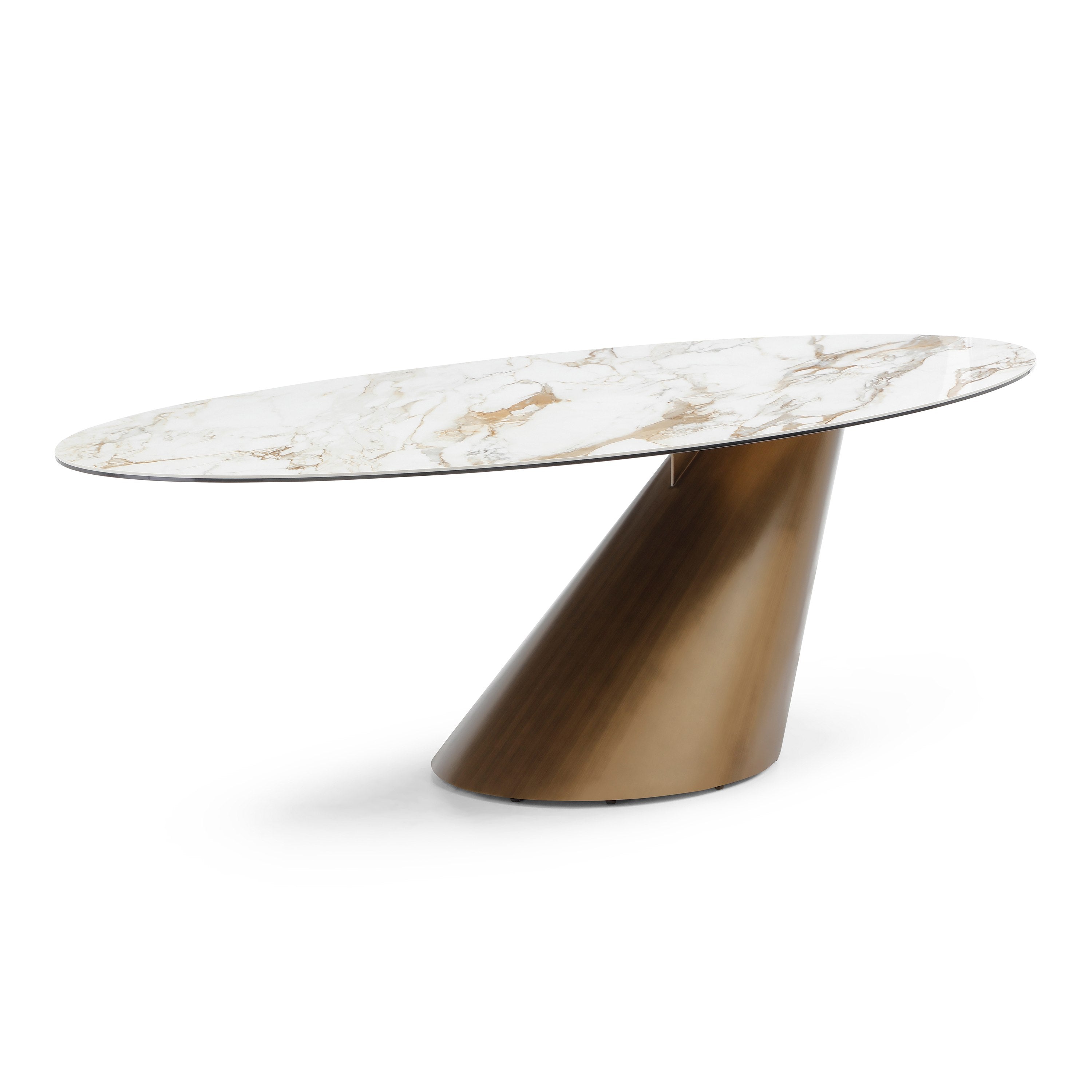 Gresham Contemporary Ceramic Brushed Dining Table