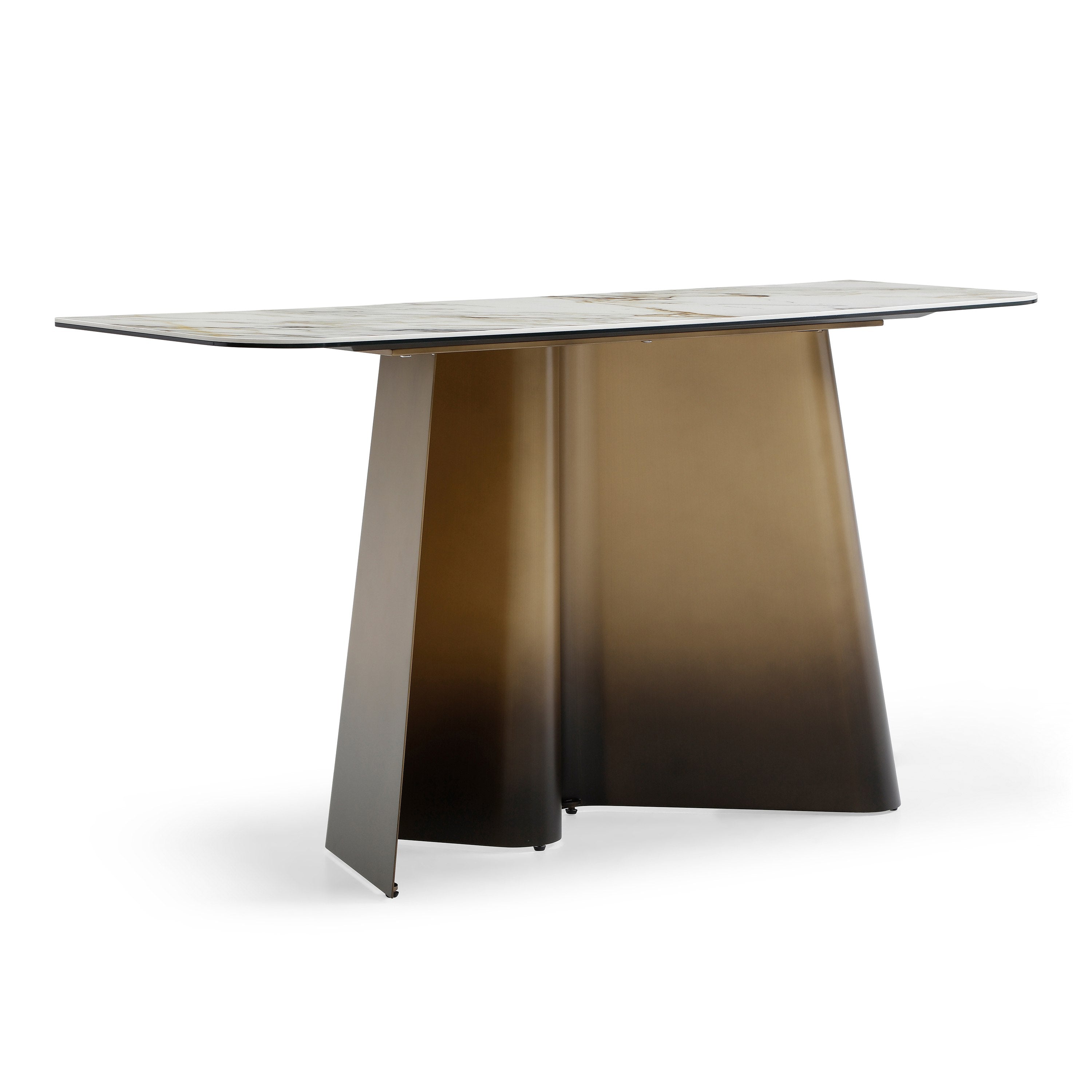 Clifford Contemporary Ceramic Brushed Console Table
