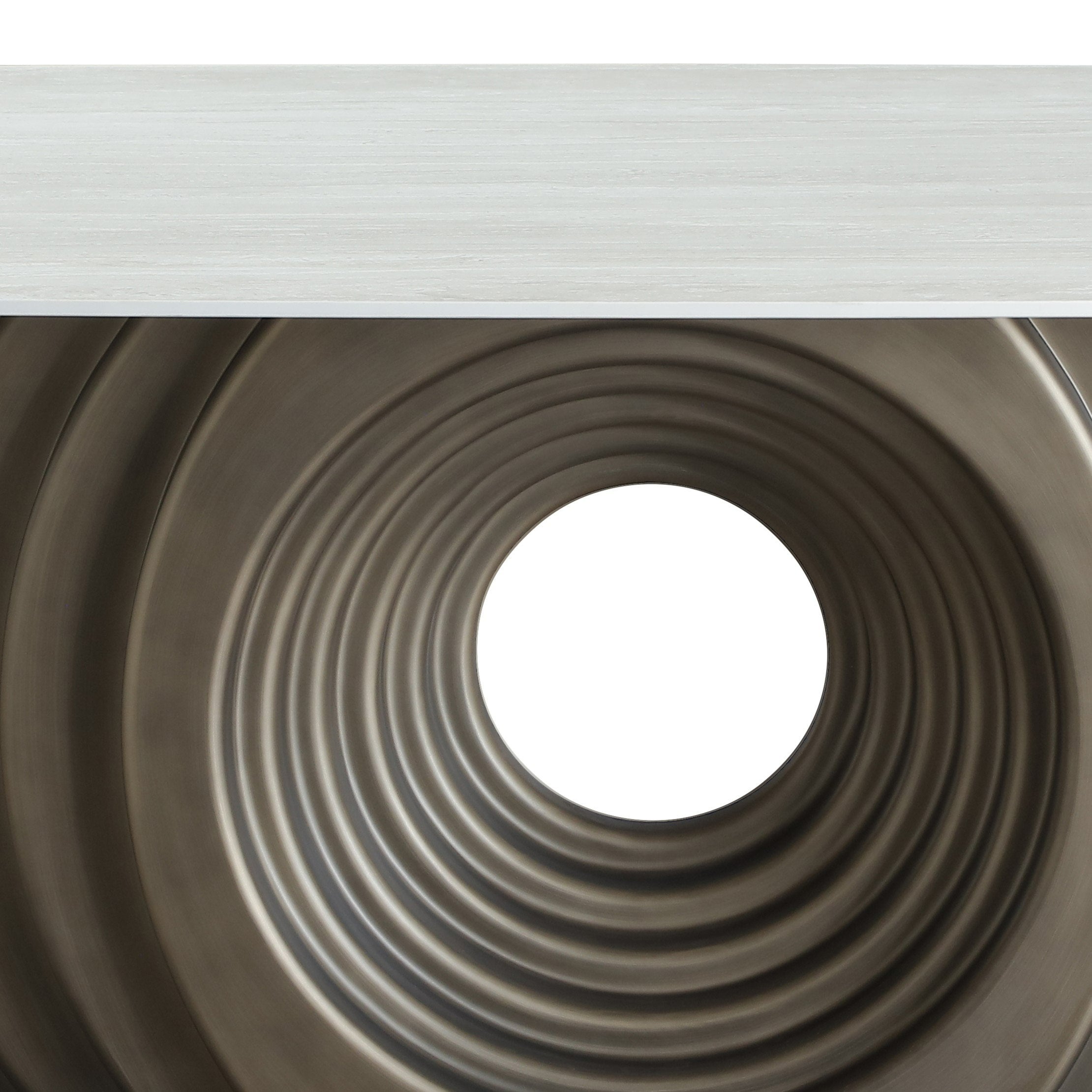 Moorgate Modern Travertine Ceramic Dining Table