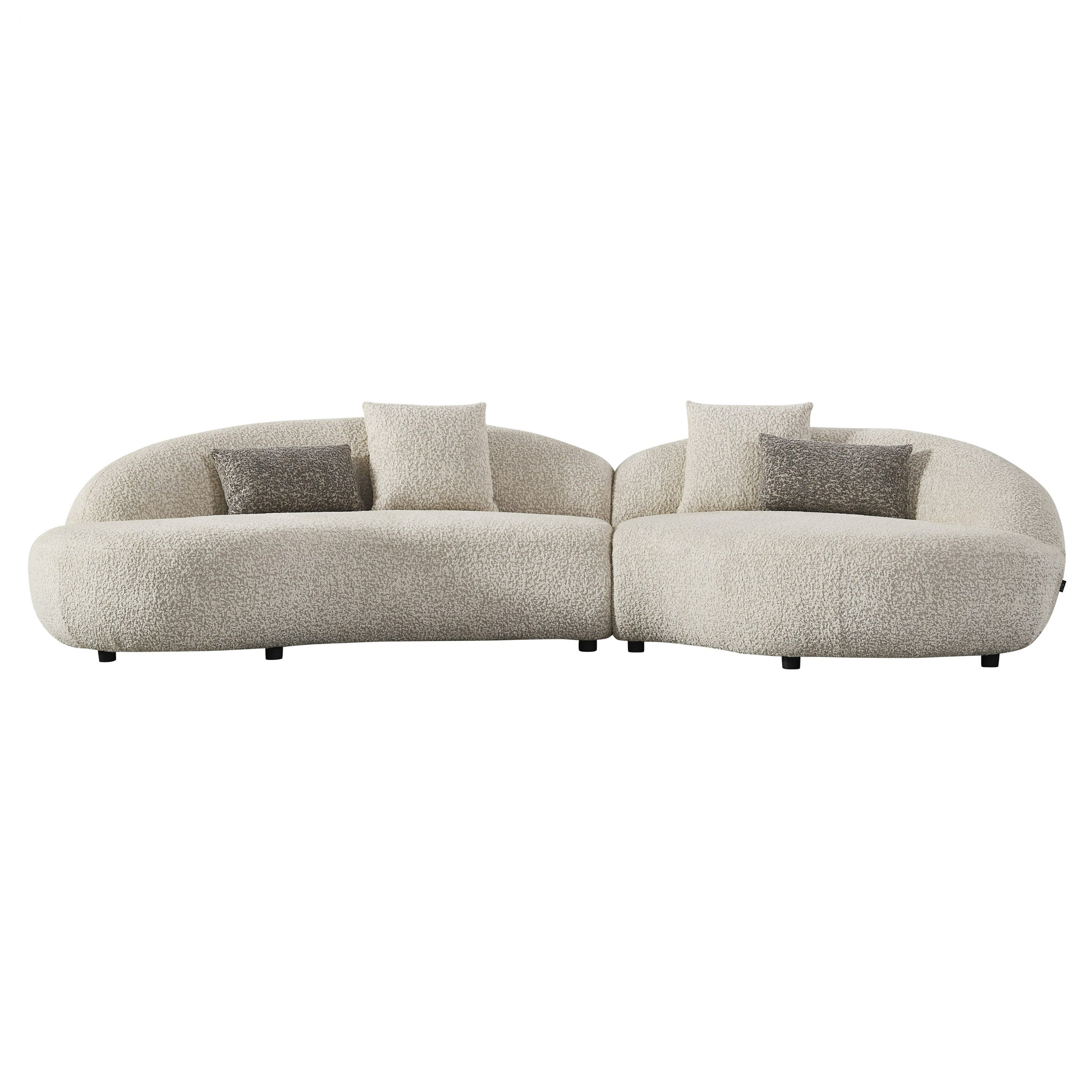 Delvan Contemporary Fabric Right Facing Chaise Sectional Sofa