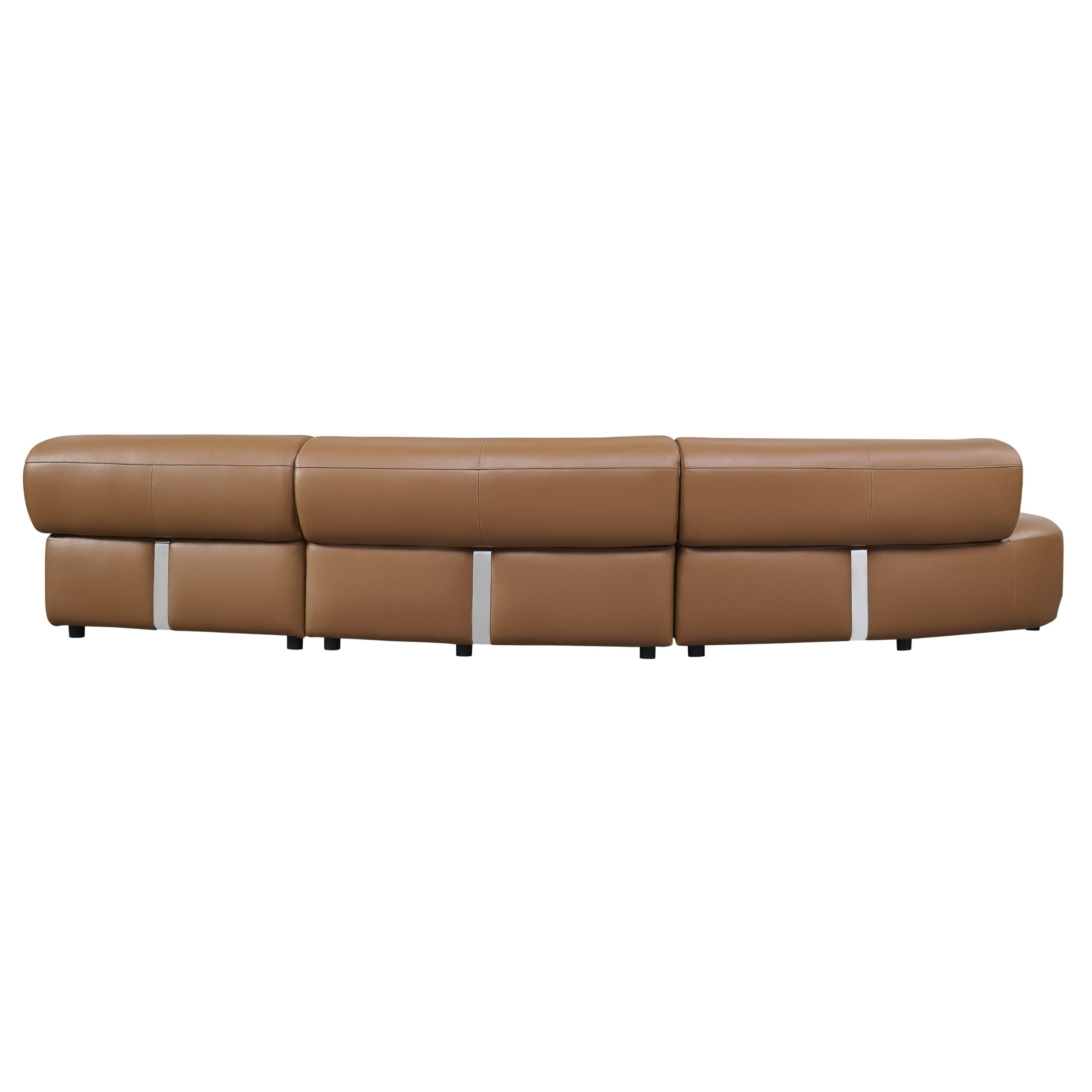 Stuart Contemporary Leather Left Facing Chaise Sectional Sofa