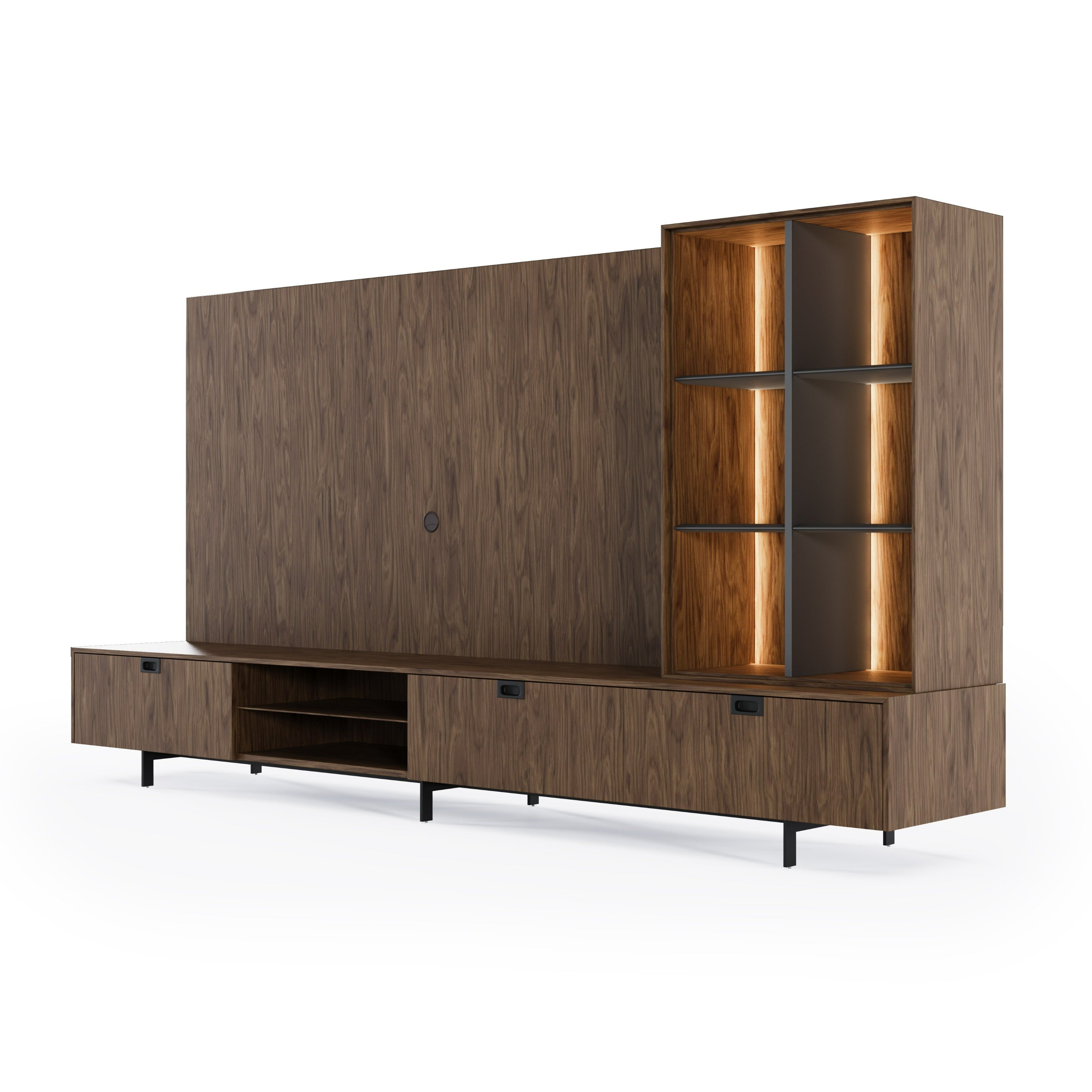 Raskin Contemporary Entertainment Center w/ LED Lighting