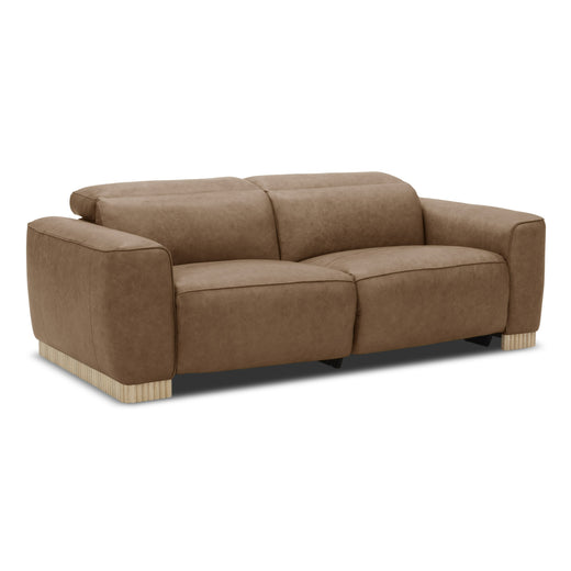 Nouveau Aris - Modern Leather Sofa with 2 Power Recliners and Headrests