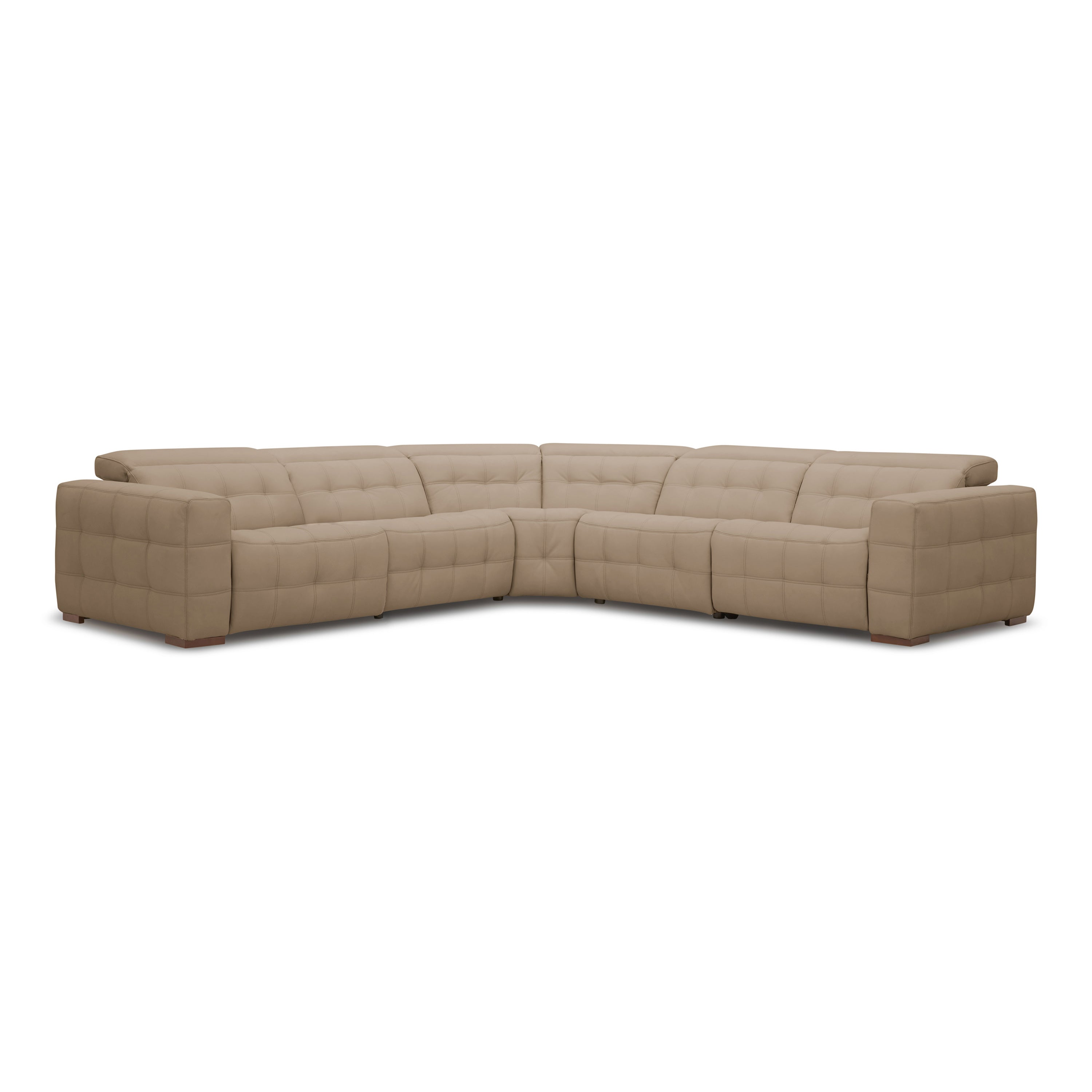 Carney Modern Leather Sectional Sofa and 3 Recliners