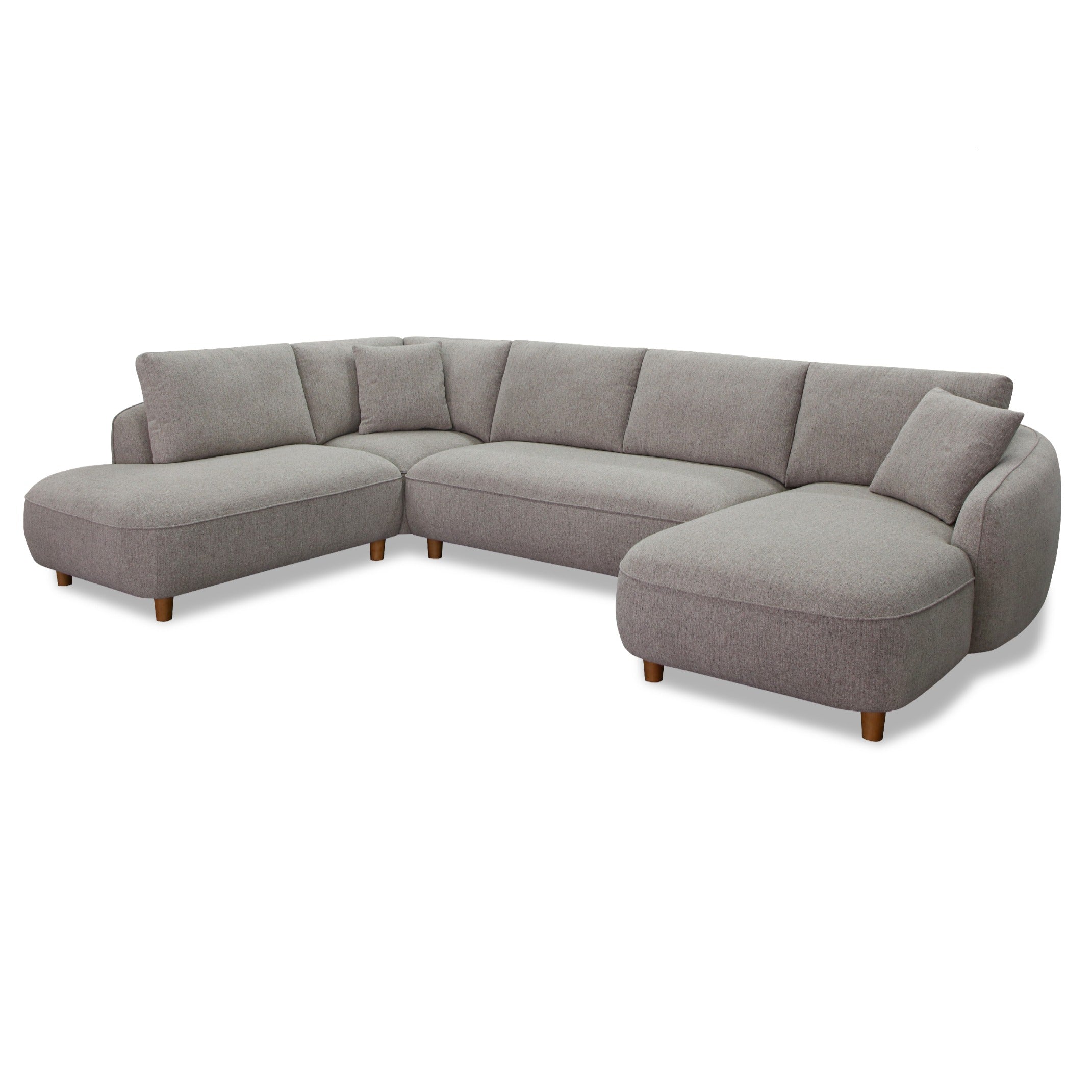 Joslin Modern Fabric U-Shaped Sectional Sofa