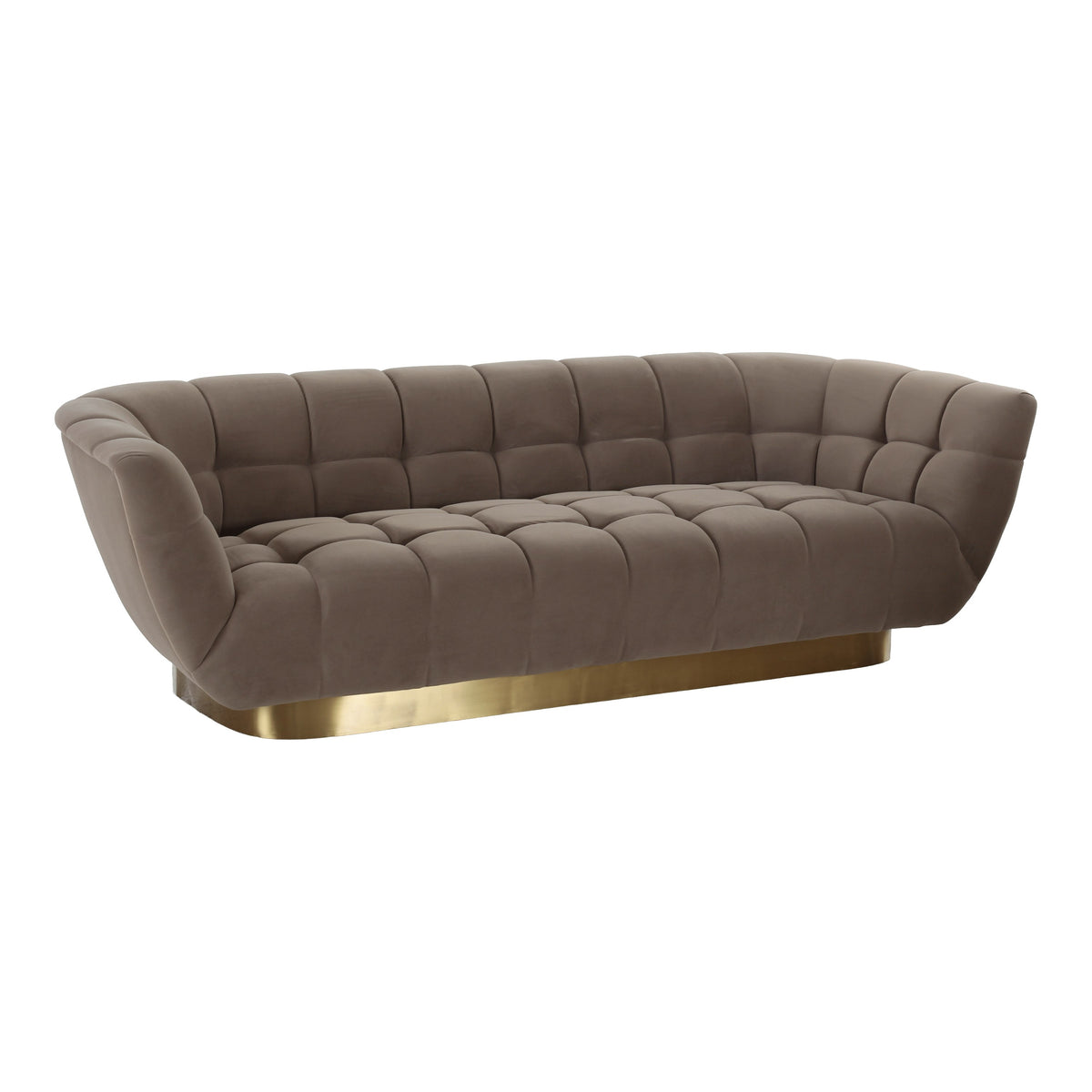 Granby - Glam Fabric and Fabric Sofa