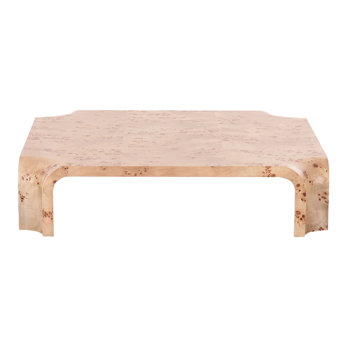 Nouveau Nasrin - Modern Burl Square Coffee Table