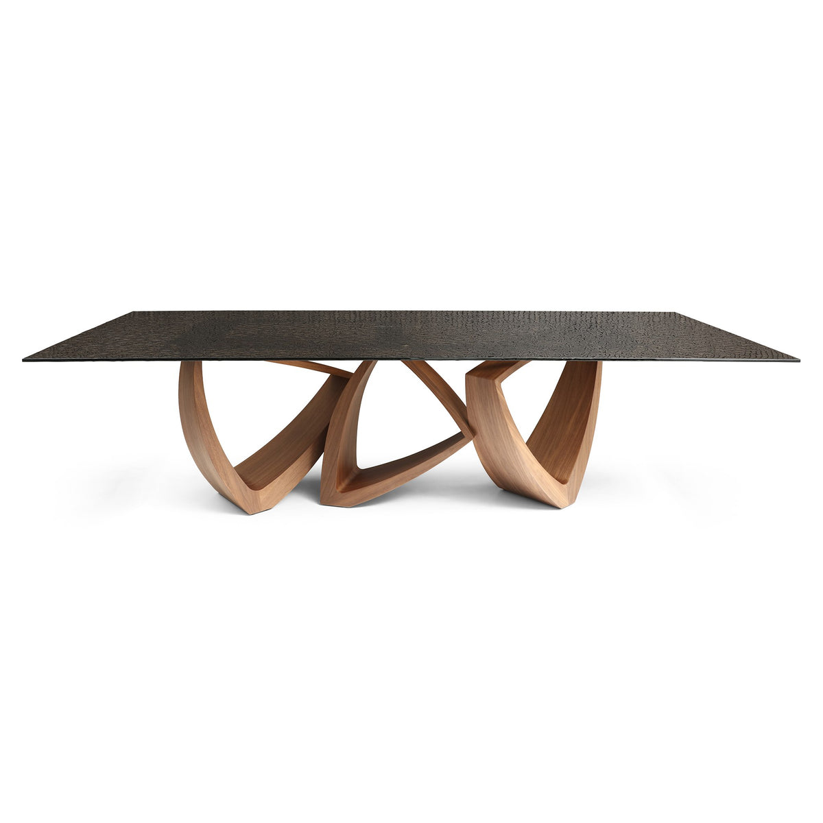 Nouveau Dollemore - Modern Wave Glass Dining Table