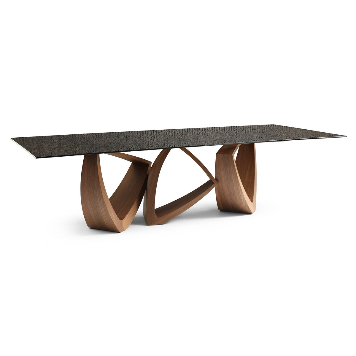 Nouveau Dollemore - Modern Wave Glass Dining Table