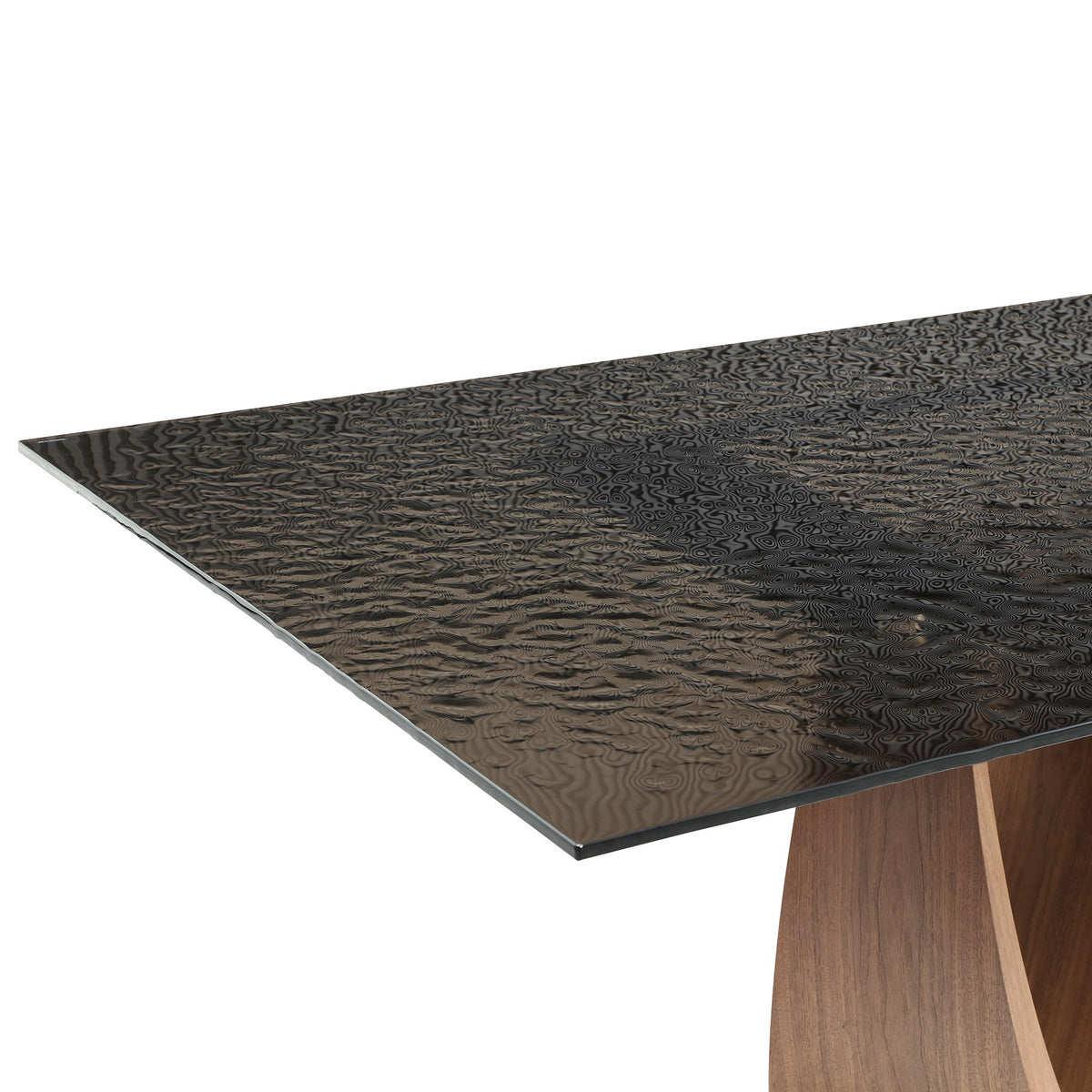 Nouveau Dollemore - Modern Wave Glass Dining Table
