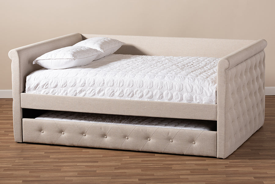 Alena Modern and Contemporary Fabric Upholstered Daybed