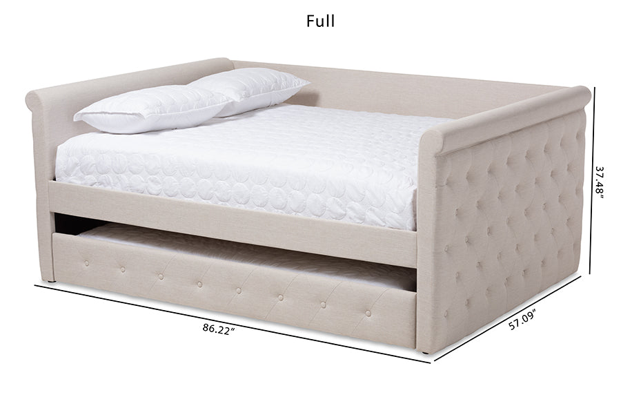 Alena Modern and Contemporary Fabric Upholstered Daybed