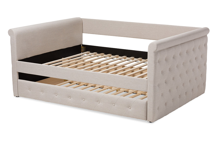 Alena Modern and Contemporary Fabric Upholstered Daybed