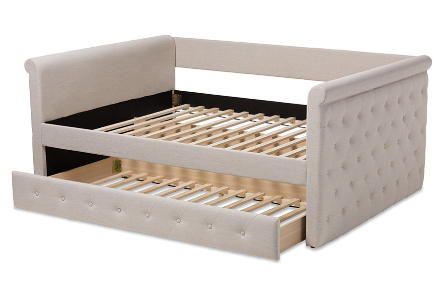 Alena Modern and Contemporary Fabric Upholstered Daybed