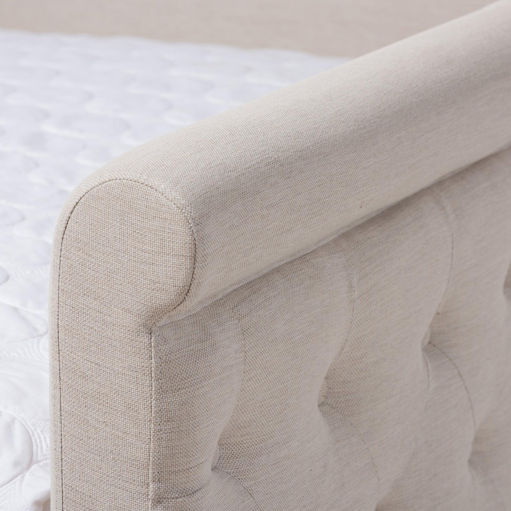 Alena Modern and Contemporary Light Fabric Upholstered Daybed with Trundle