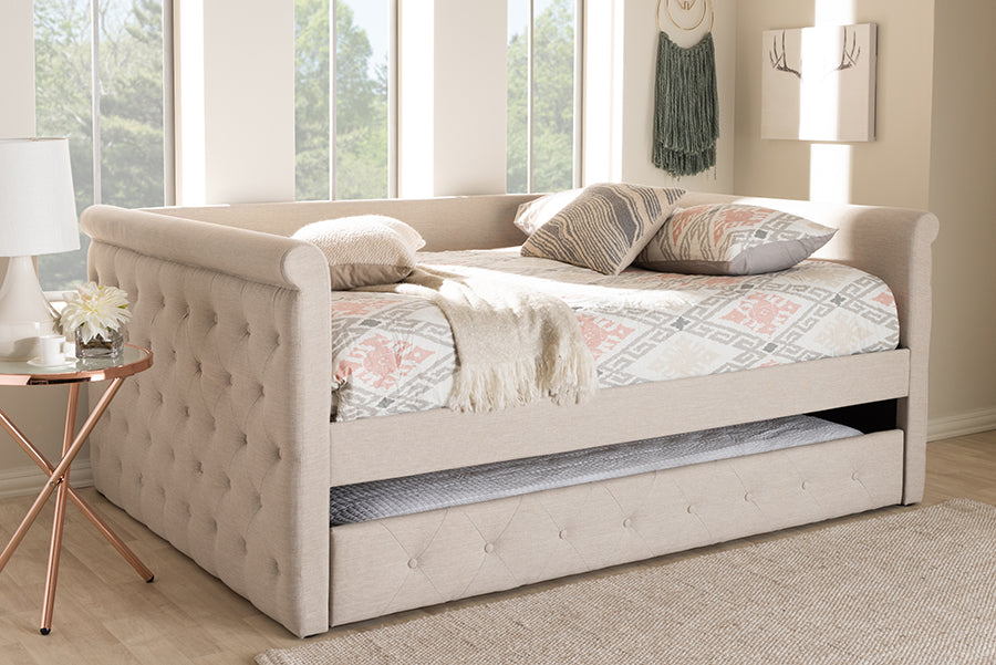 Alena Modern and Contemporary Fabric Upholstered Daybed
