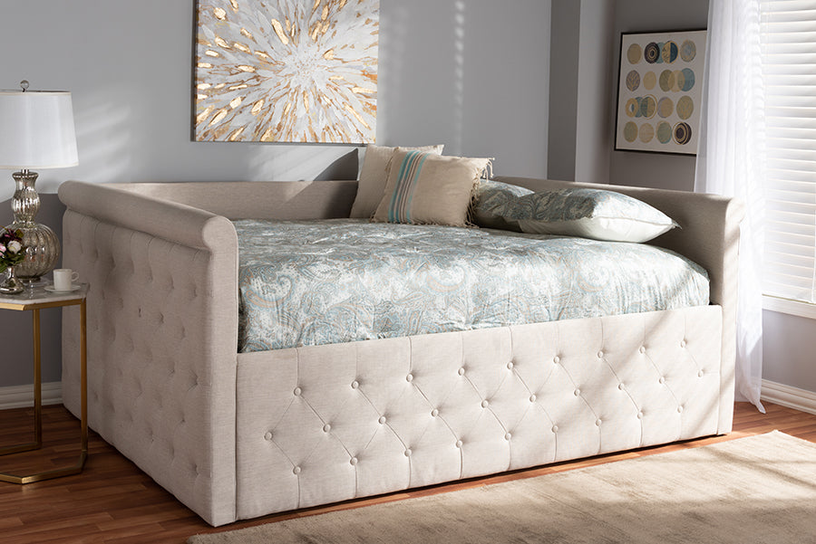 Amaya Modern and Contemporary Fabric Upholstered Daybed