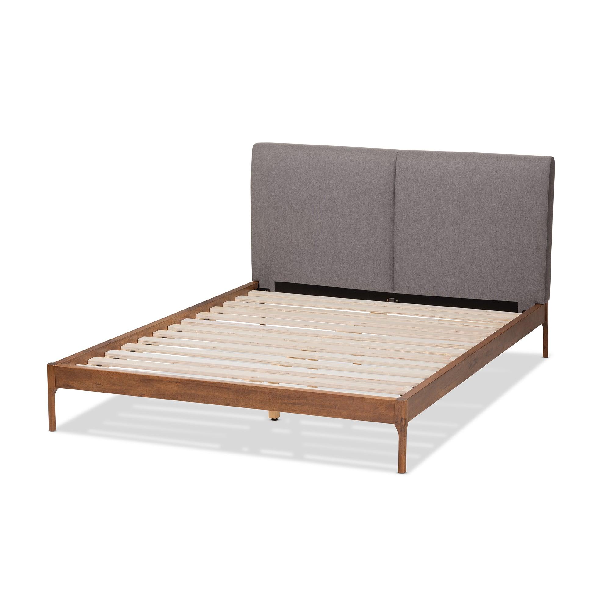 Aveneil Mid-Century Modern Fabric Upholstered Finished Platform Bed