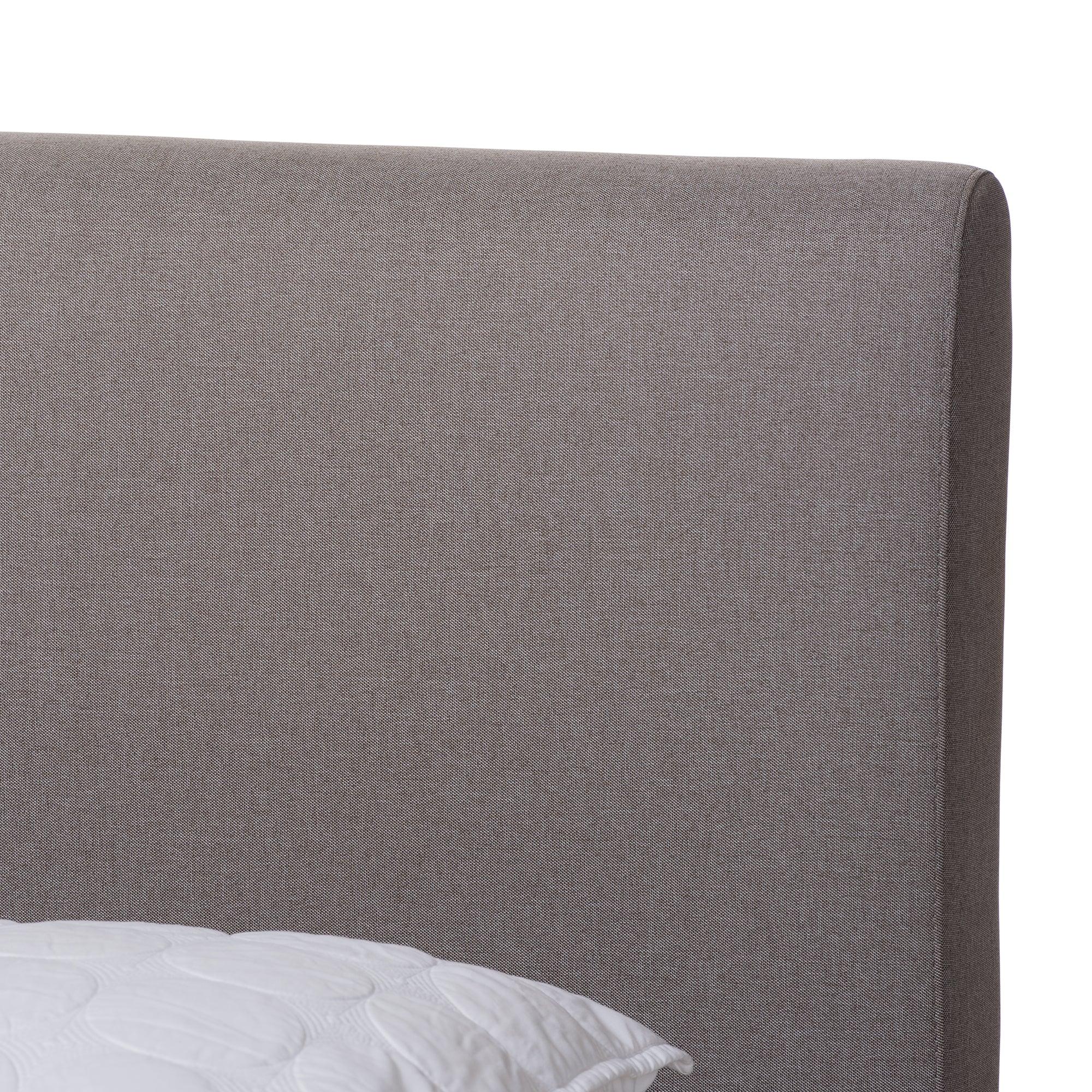 Aveneil Mid-Century Modern Fabric Upholstered Finished Platform Bed