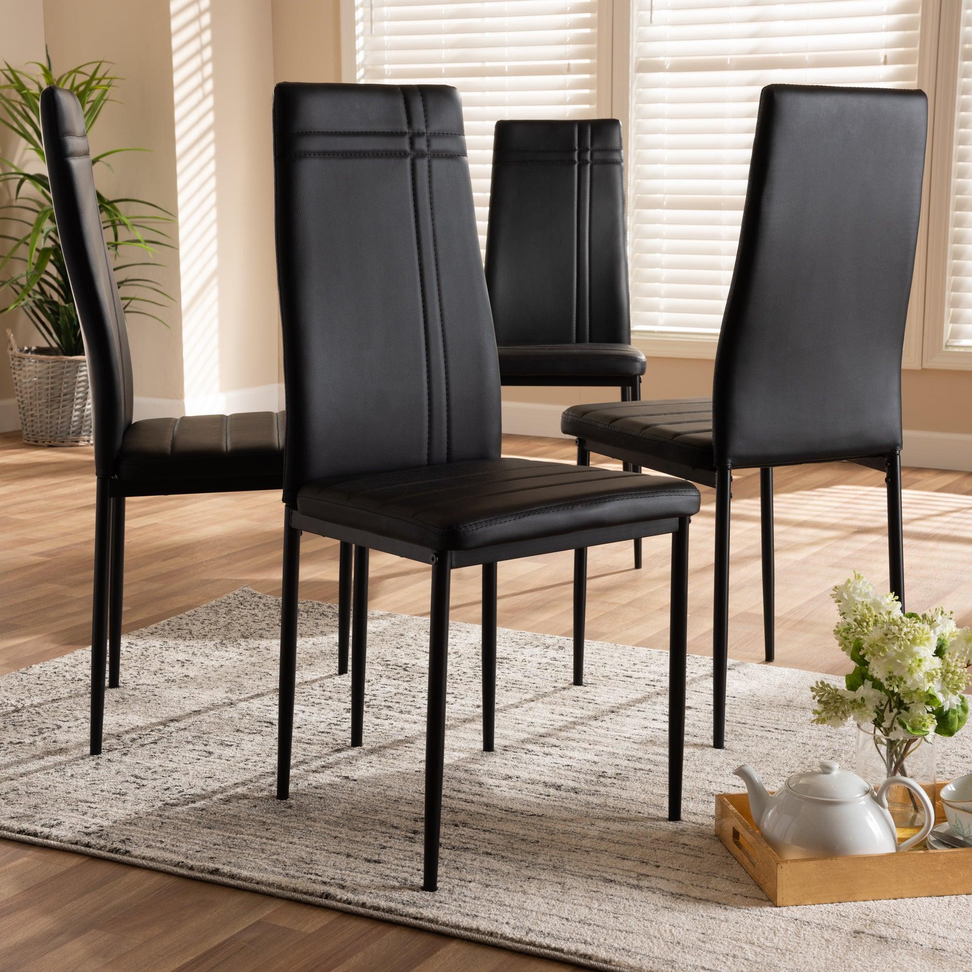 Matiese Modern and Contemporary Faux Leather Upholstered Dining Chair (Set of 4)