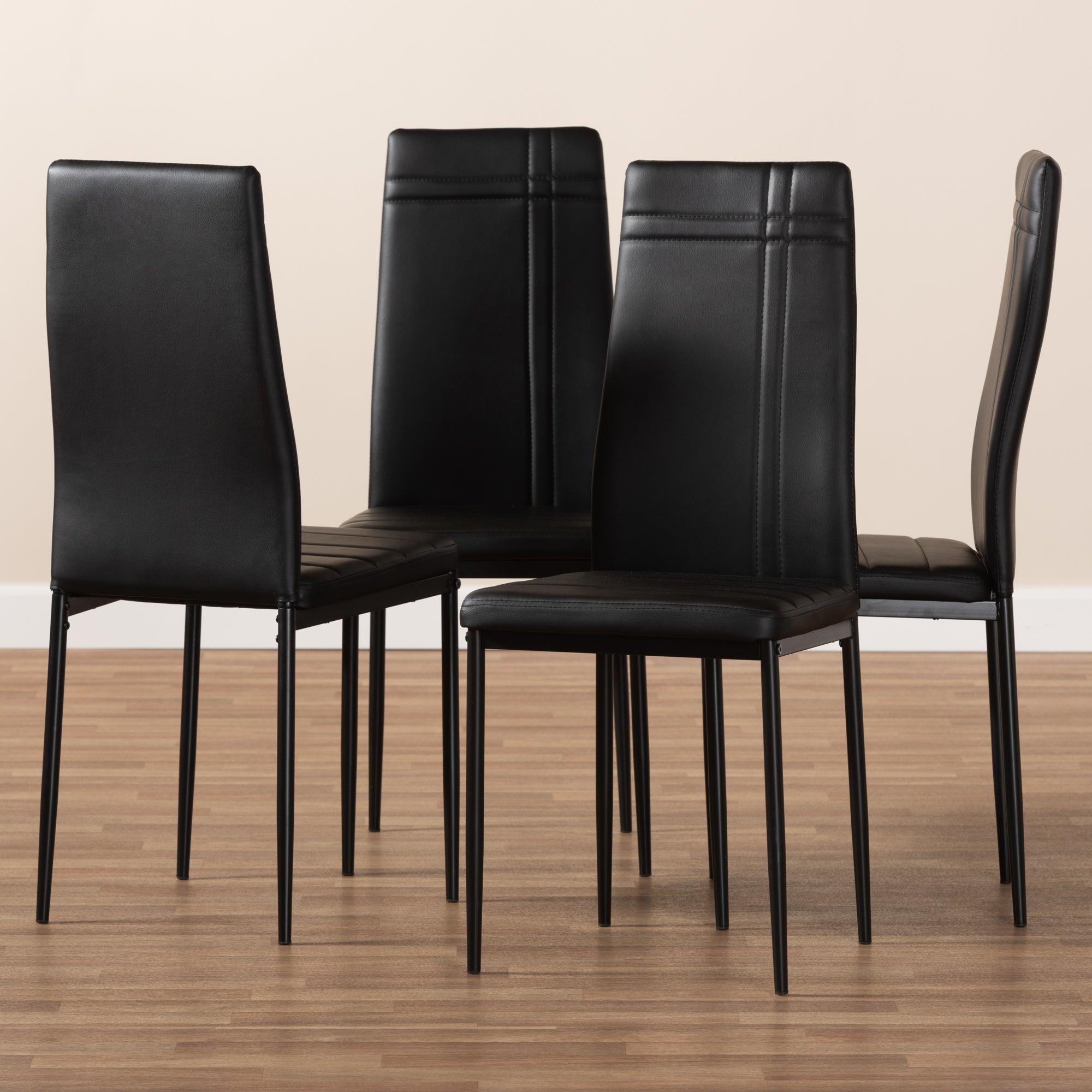 Matiese Modern and Contemporary Faux Leather Upholstered Dining Chair (Set of 4)