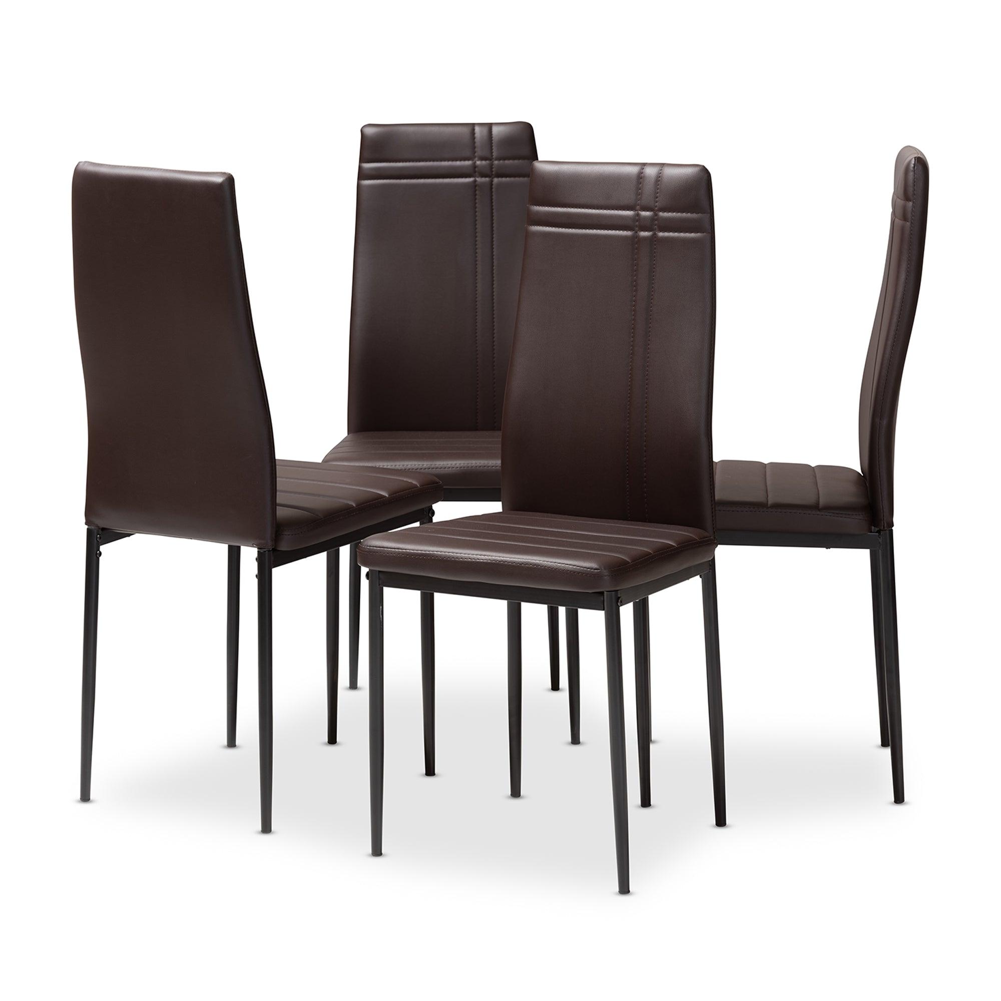 Matiese Modern and Contemporary Faux Leather Upholstered Dining Chair (Set of 4)