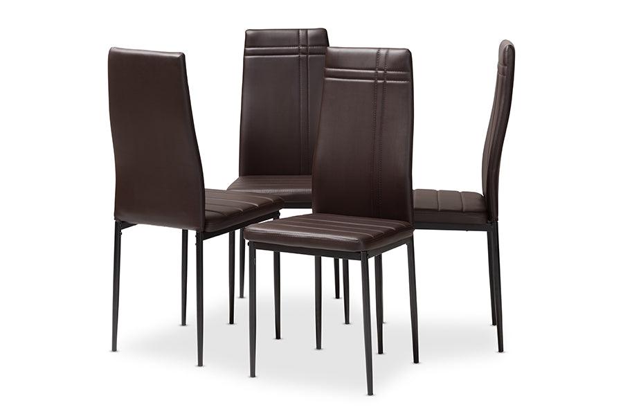 Matiese Modern and Contemporary Faux Leather Upholstered Dining Chair (Set of 4)