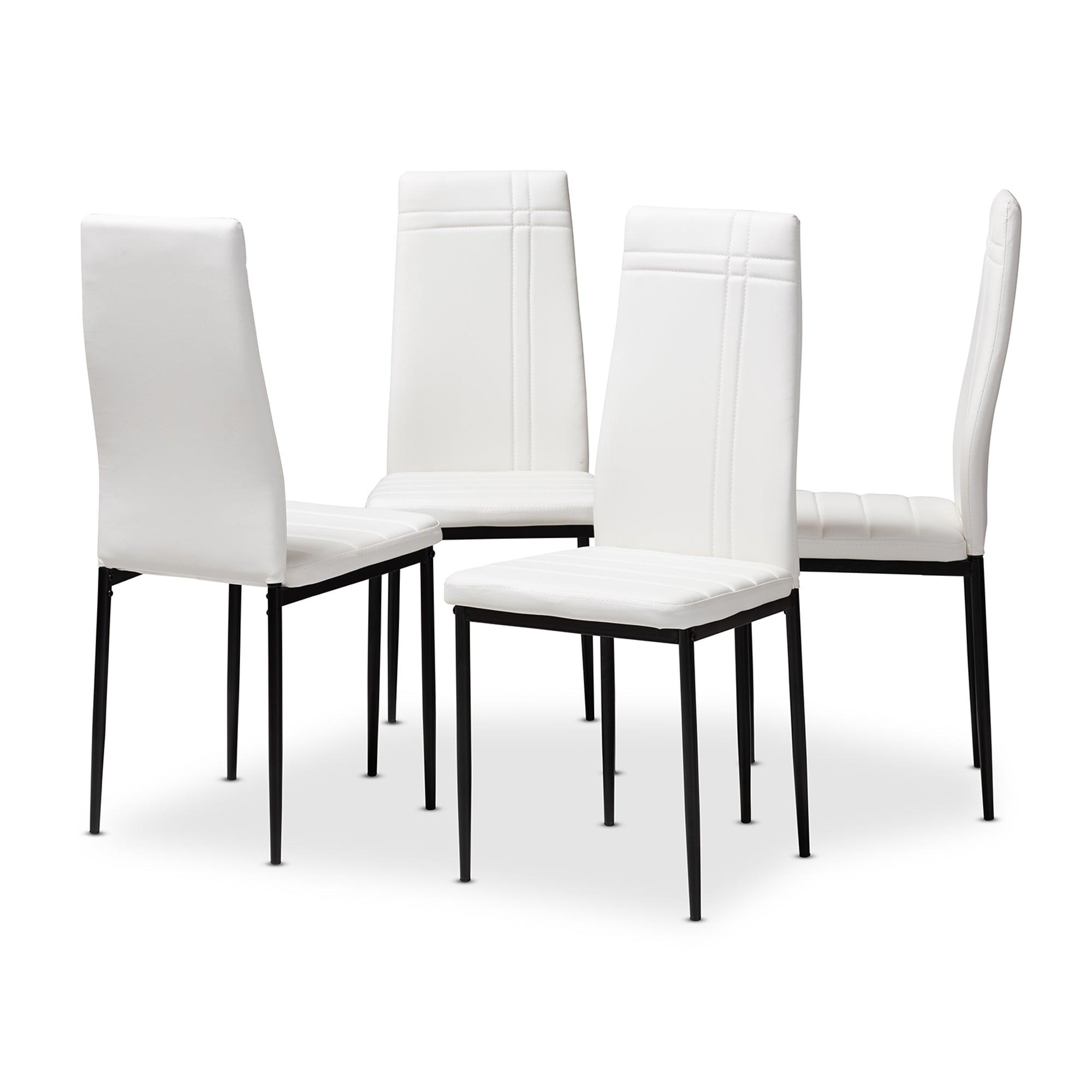 Matiese Modern and Contemporary Faux Leather Upholstered Dining Chair (Set of 4)