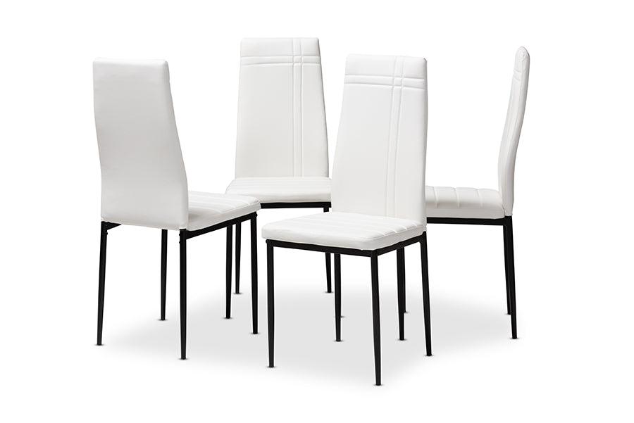 Matiese Modern and Contemporary Faux Leather Upholstered Dining Chair (Set of 4)