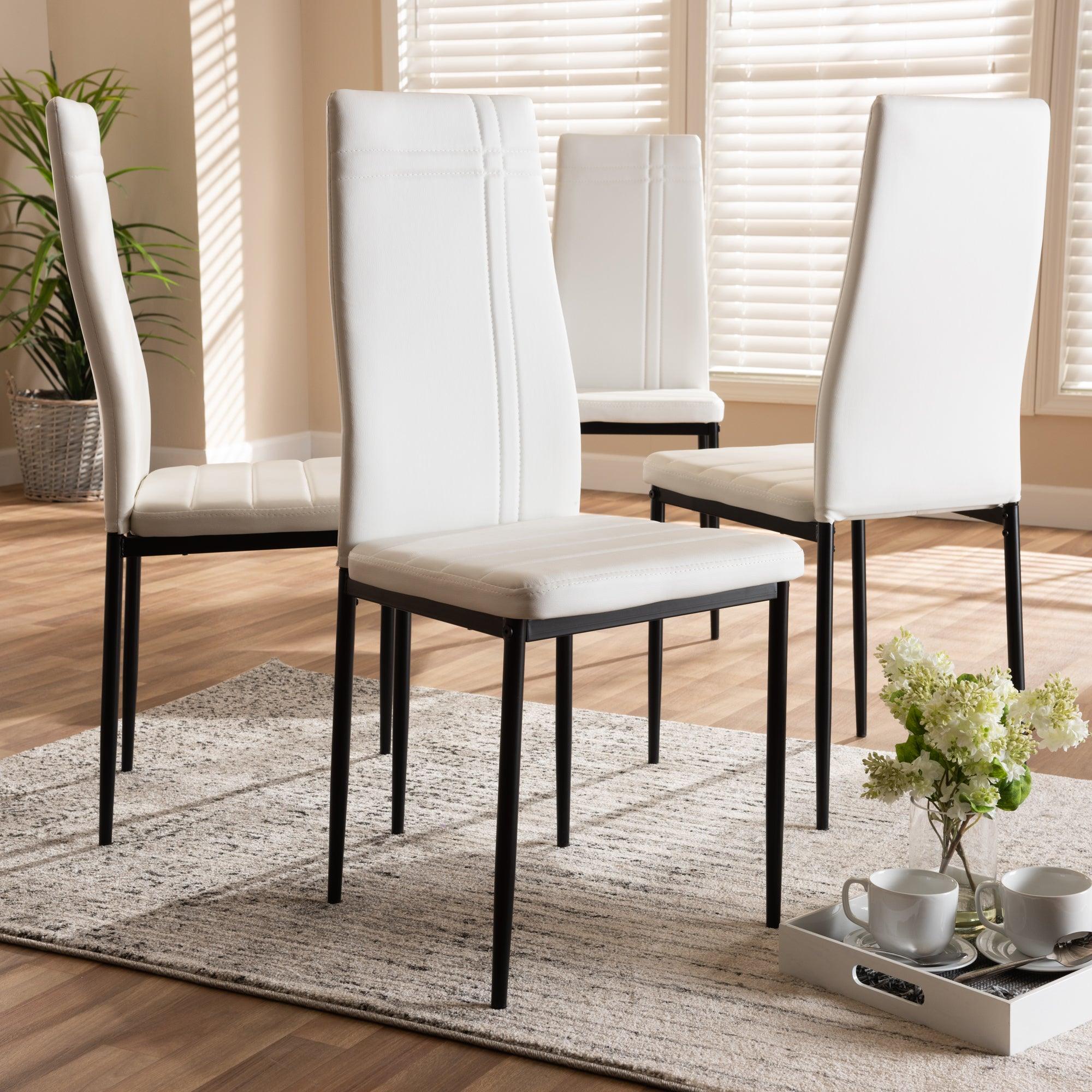 Matiese Modern and Contemporary Faux Leather Upholstered Dining Chair (Set of 4)