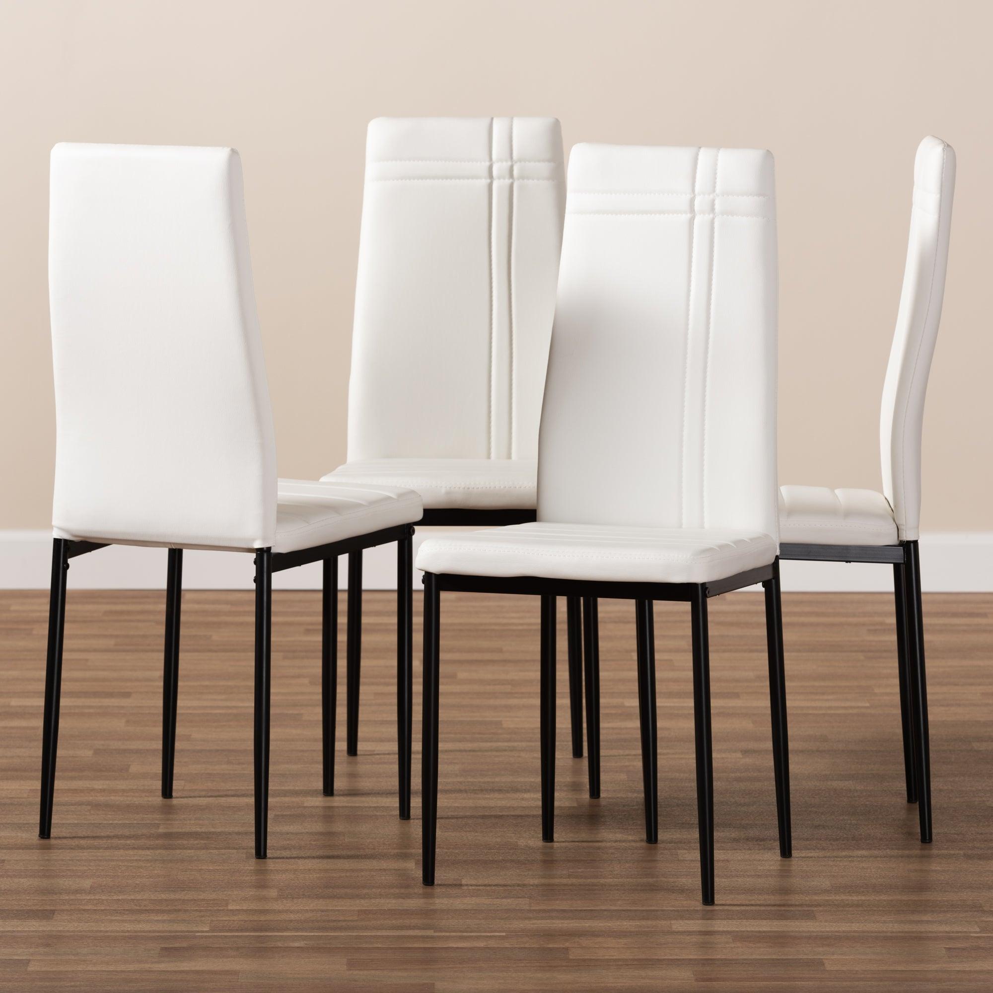 Matiese Modern and Contemporary Faux Leather Upholstered Dining Chair (Set of 4)