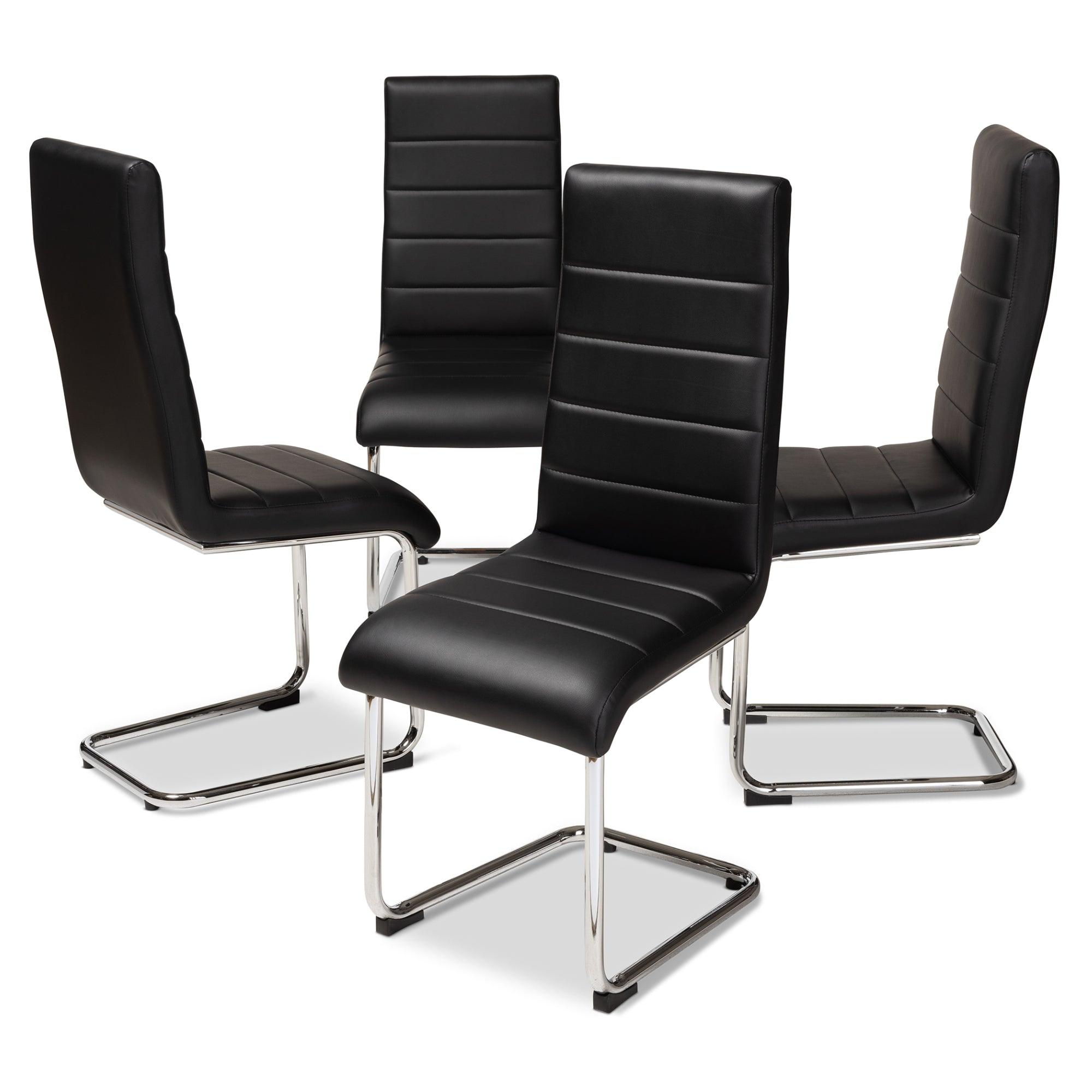 Marlys Modern and Contemporary Faux Leather Upholstered Dining Chair (Set of 4)