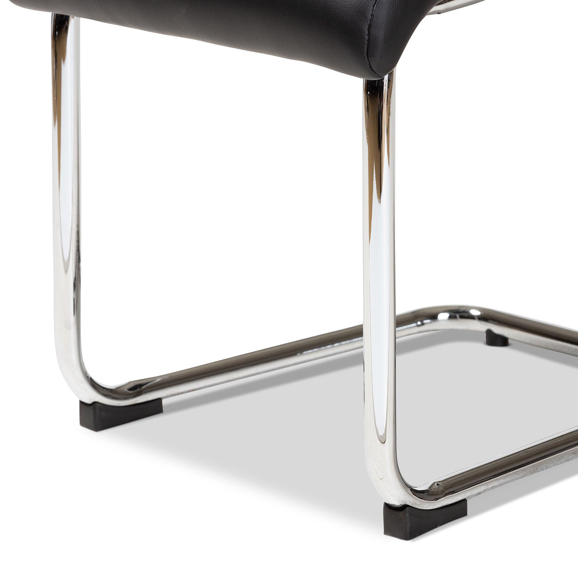 Marlys Modern and Contemporary Faux Leather Upholstered Dining Chair (Set of 4)