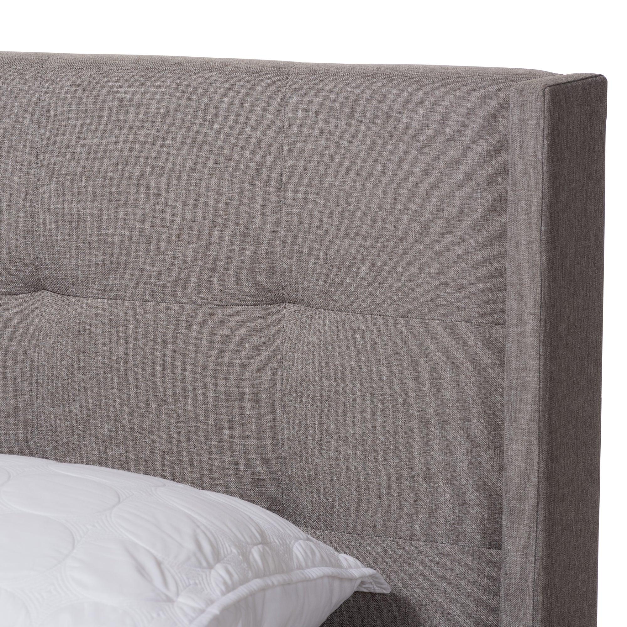 Lisette Modern and Contemporary Fabric Upholstered Bed