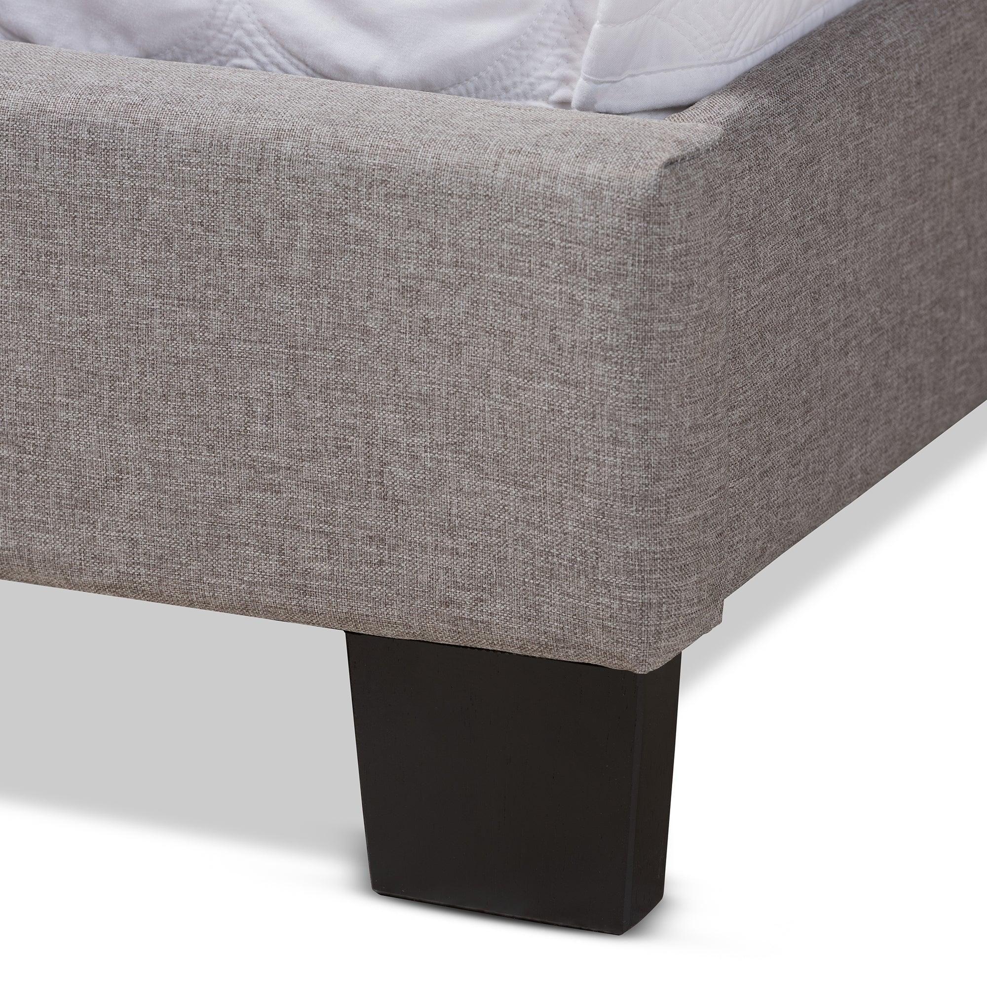 Lisette Modern and Contemporary Fabric Upholstered Bed