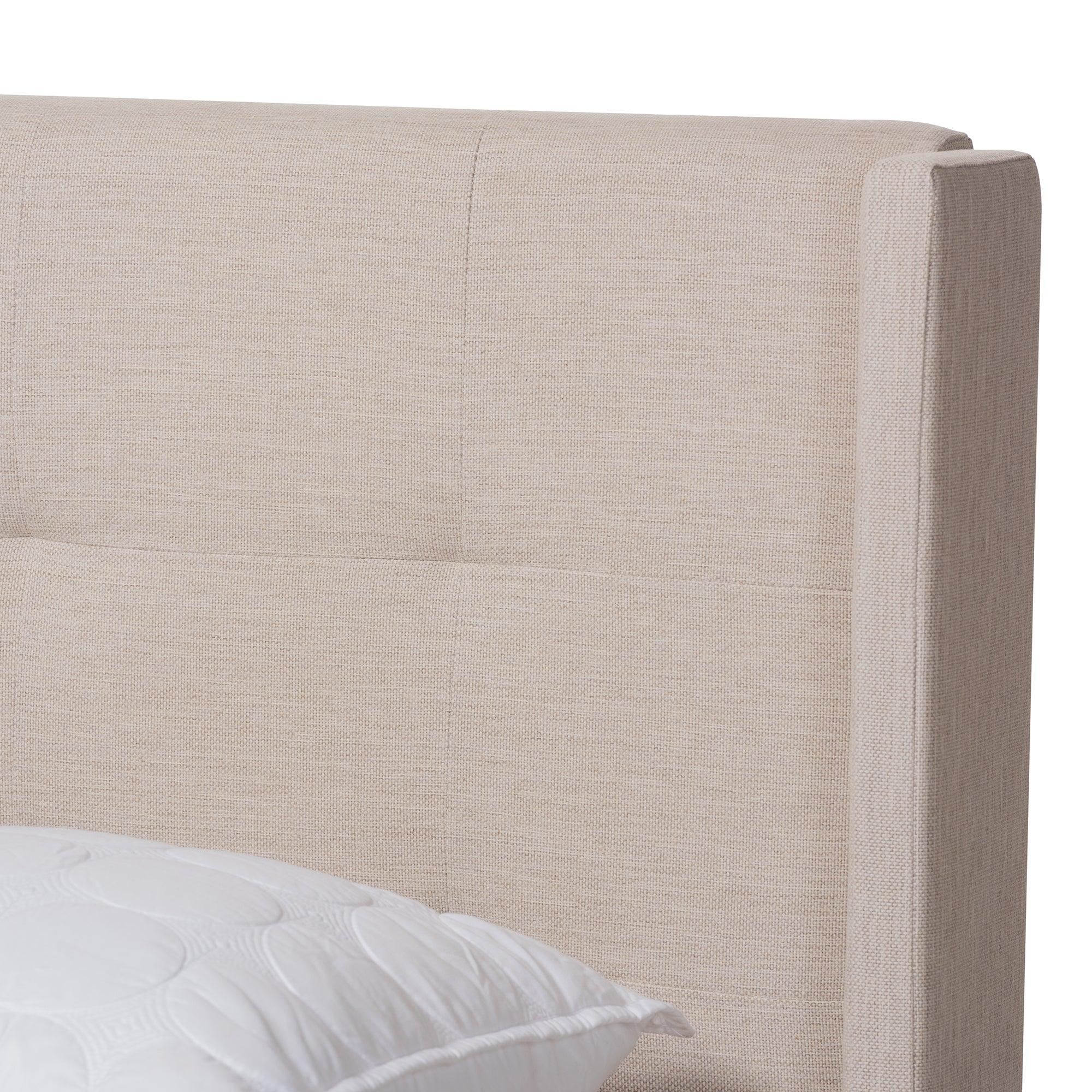 Lisette Modern and Contemporary Fabric Upholstered Bed