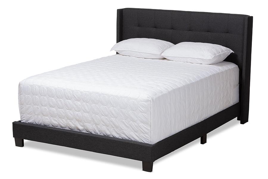Lisette Modern and Contemporary Fabric Upholstered Bed