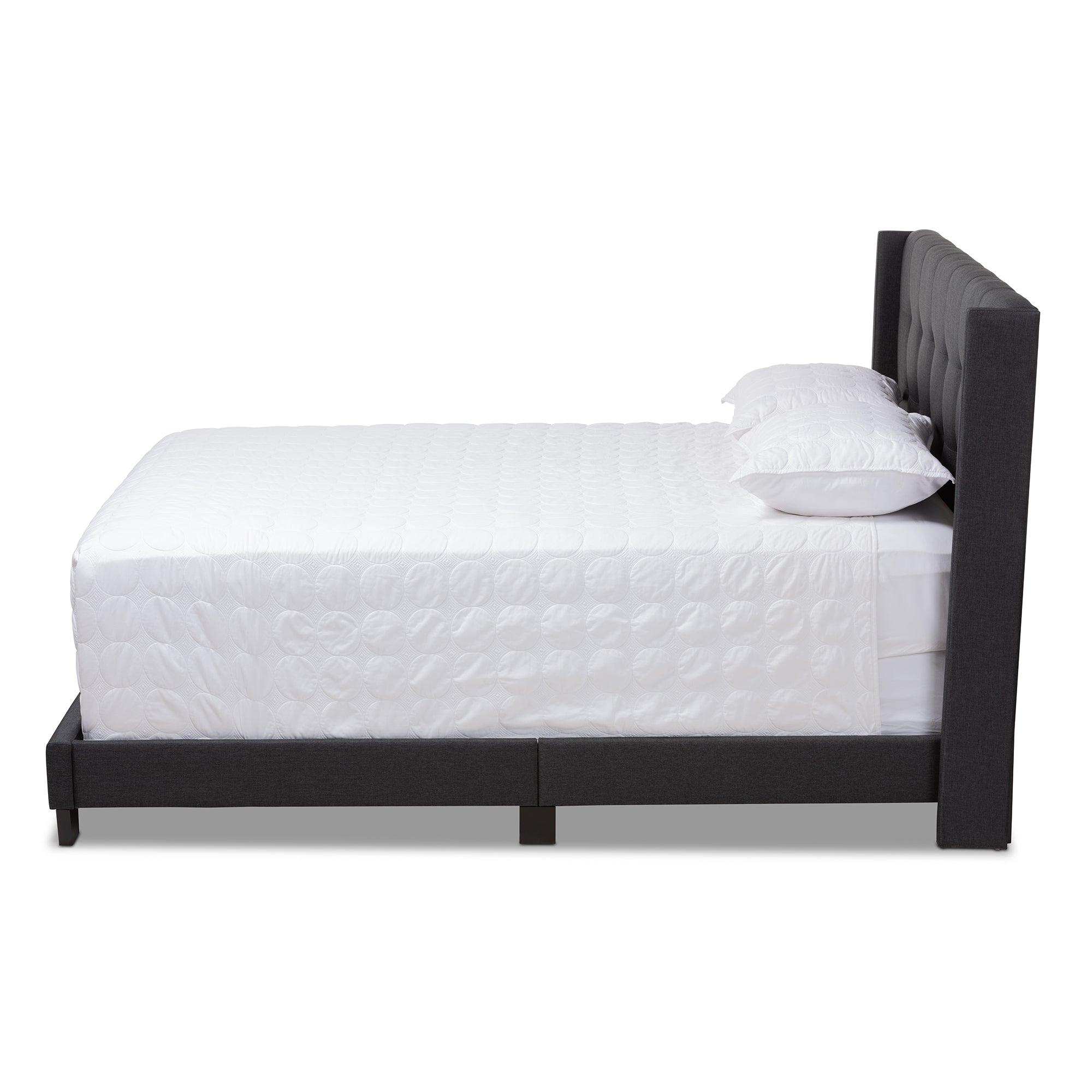Lisette Modern and Contemporary Fabric Upholstered Bed