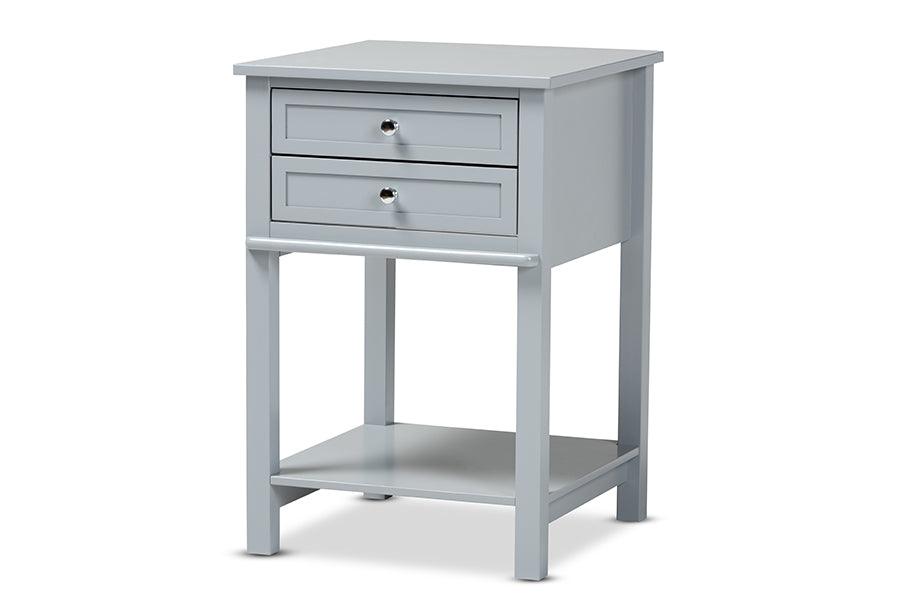 Willow Modern Transitional Light Finished 2-Drawer Wood End Table