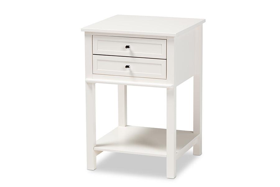 Willow Modern Transitional Finished 2-Drawer Wood End Table