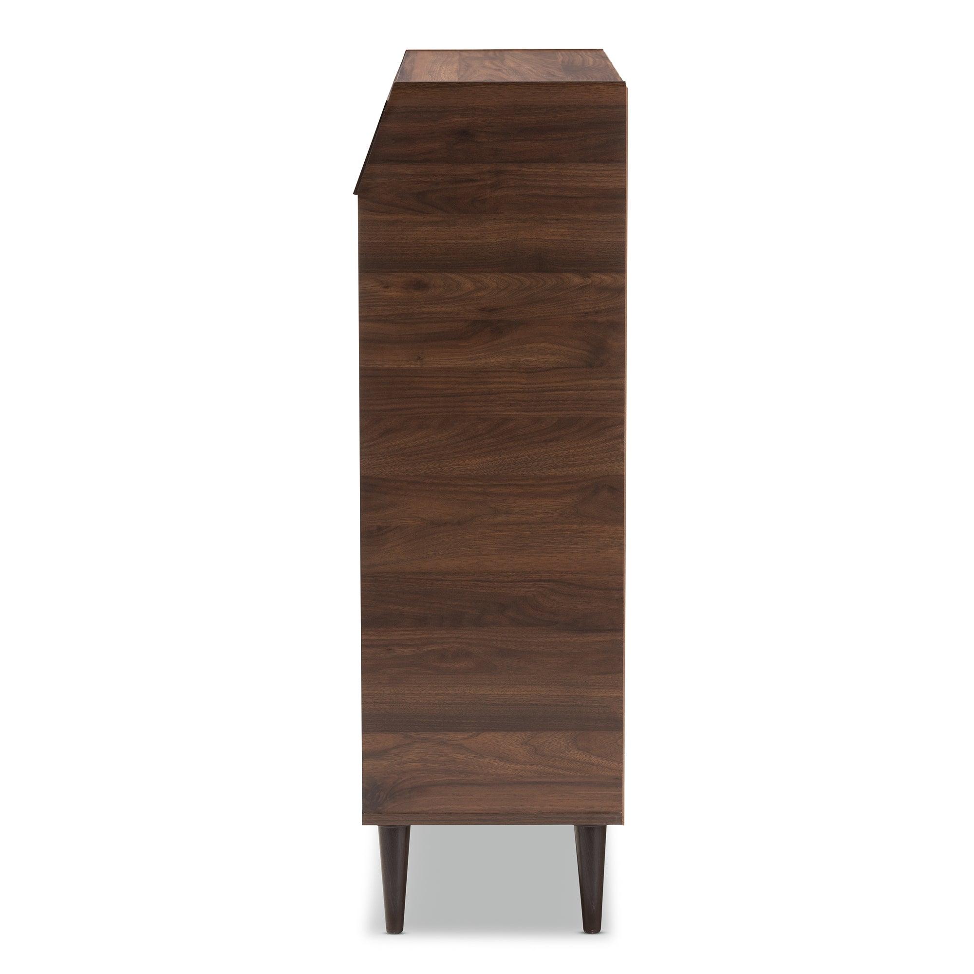 Cormier Mid-Century Modern finished 2-Door Wood Entryway Shoe Storage Cabinet