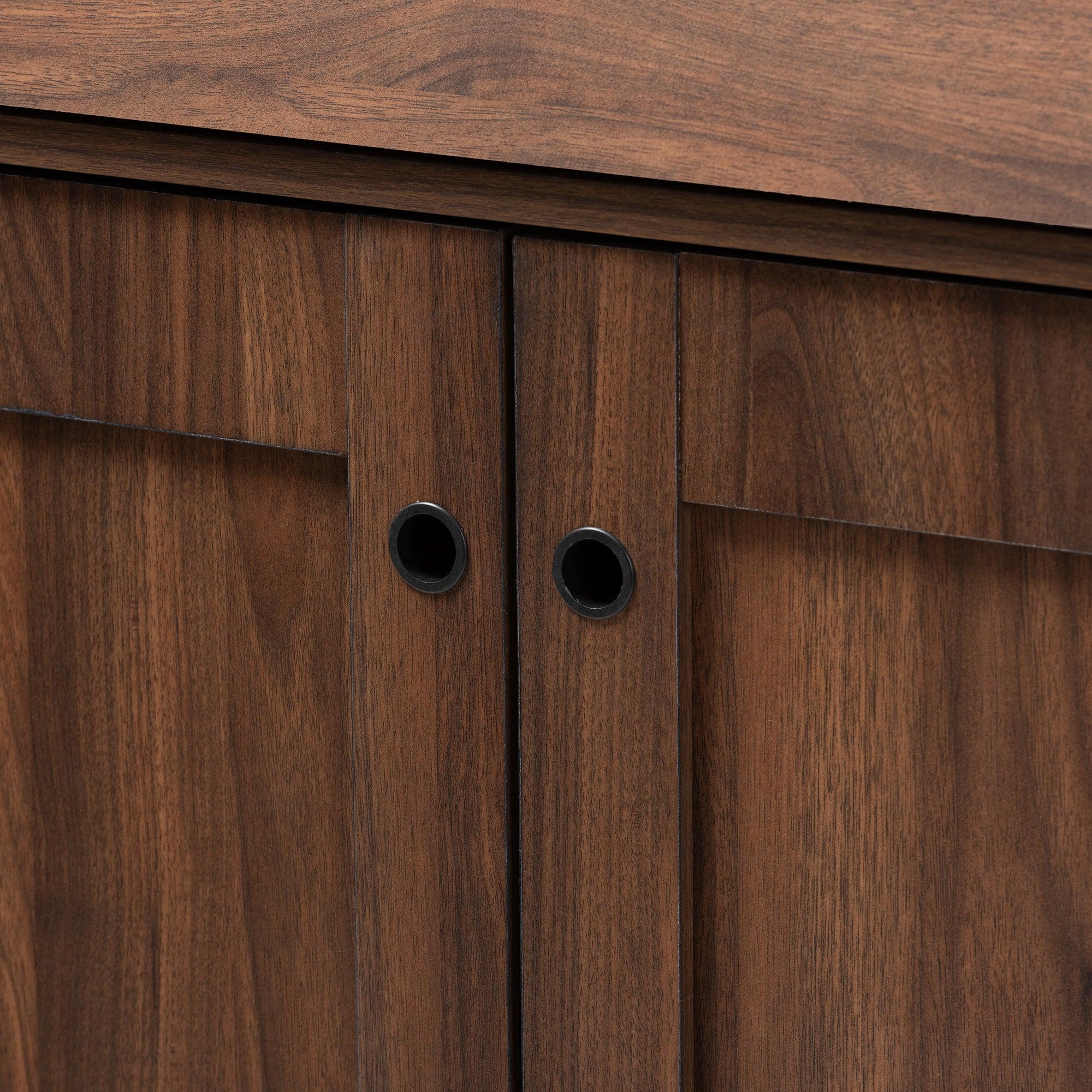 Cormier Mid-Century Modern finished 2-Door Wood Entryway Shoe Storage Cabinet