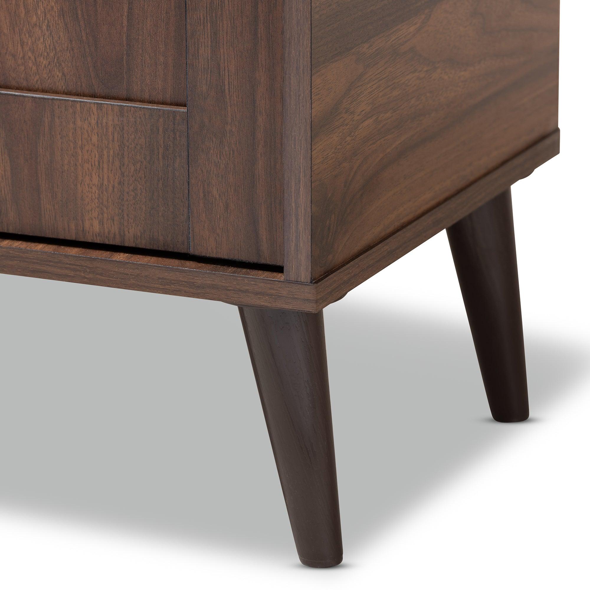 Cormier Mid-Century Modern finished 2-Door Wood Entryway Shoe Storage Cabinet