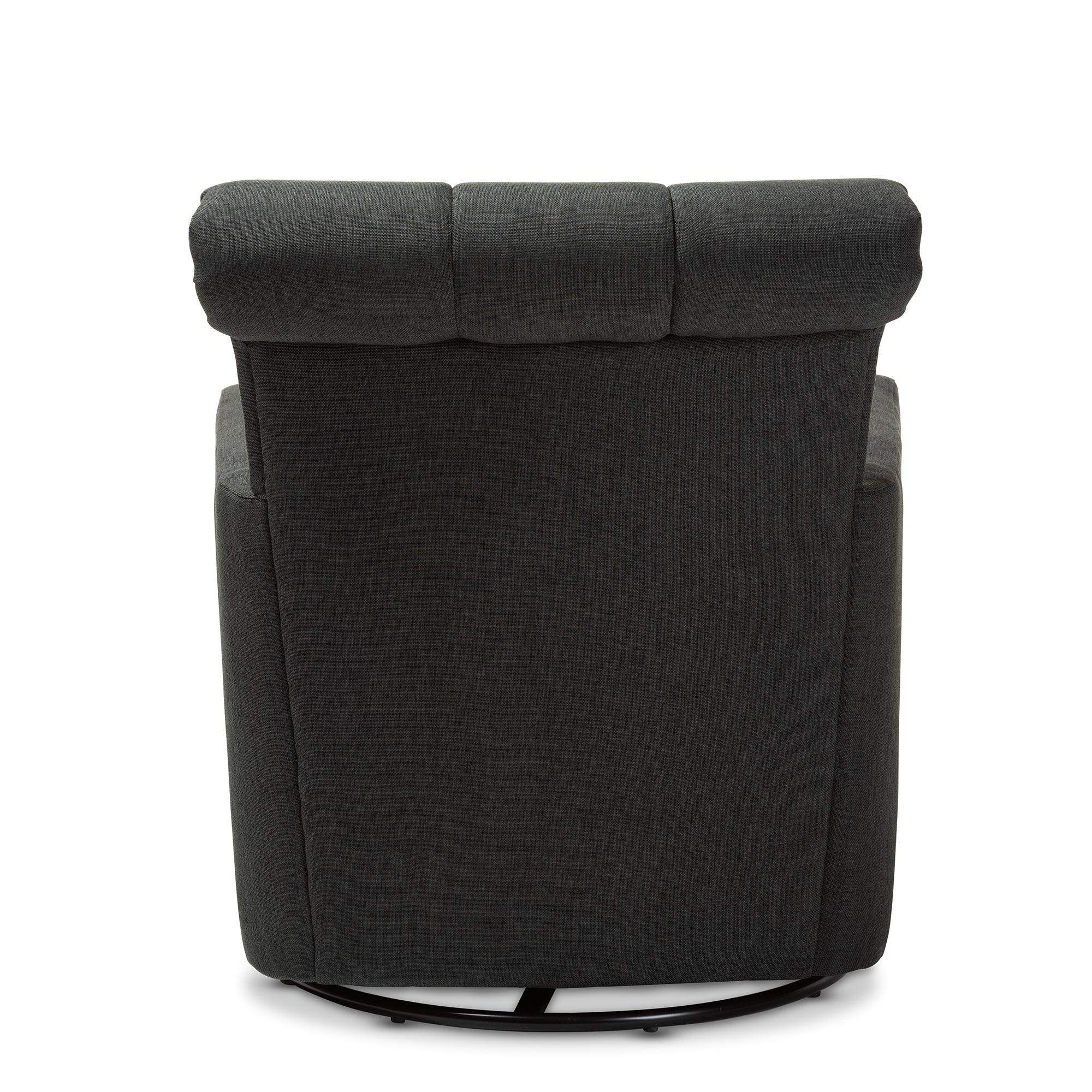 Rayner Modern and Contemporary Fabric Upholstered Swivel Chair